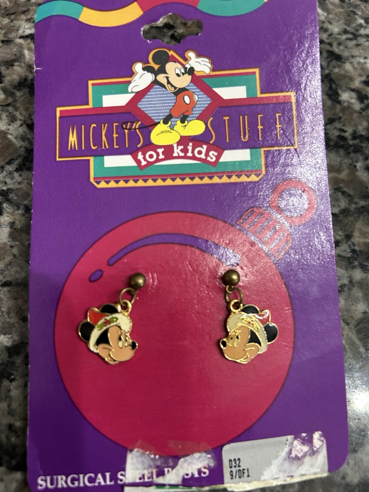 Vintage MICKEYS STUFF FOR KIDS MICKEY MOUSE Christmas EARINGS