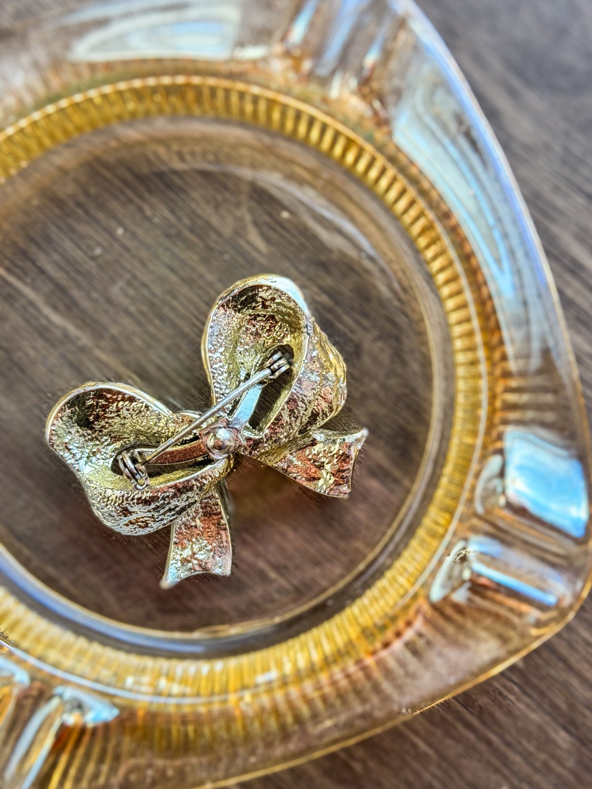 Vintage Silver Bow Brooch