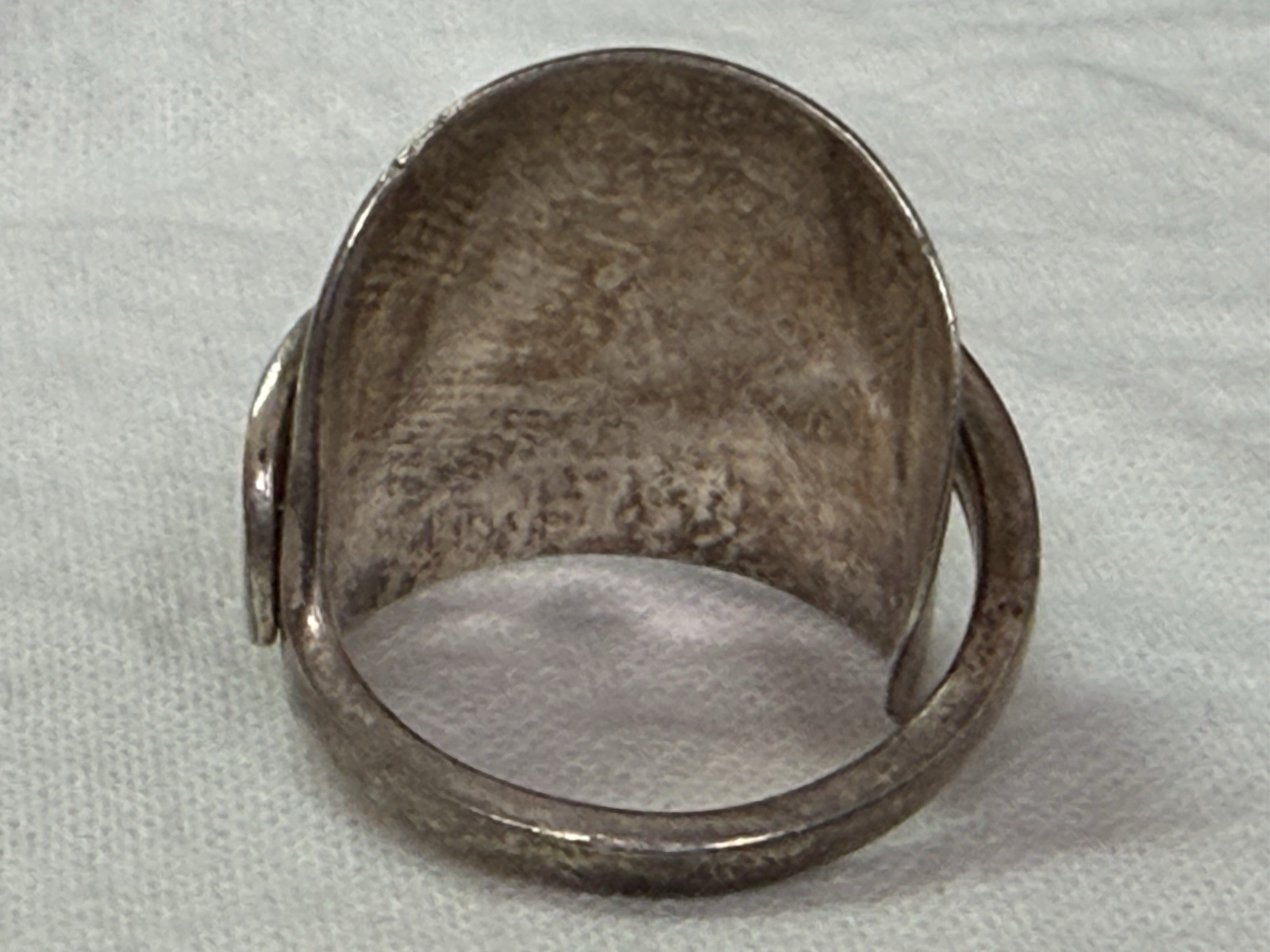 Vintage English Sheffield Sterling Silver James Deakin And Sons Spoon Ring, 9