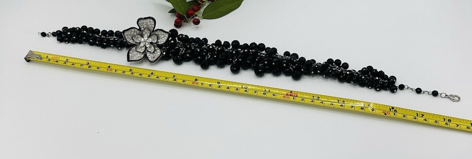 Vtg Faceted Multi-Strand Art-Deco Goth Glam Maximalist Chunky Statement Crystal