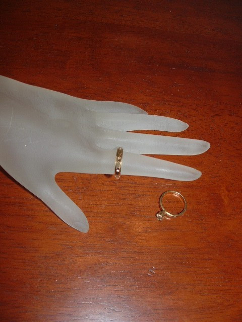 NEW Vintage 14K Dura-Klad Gold Electroplate 2 PC. wedding set SIZE 5.5