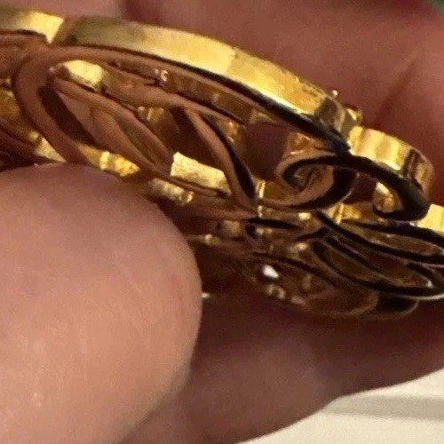 Gold Tone Brooch Or Wear As A Necklace With Gold Tone Necklace