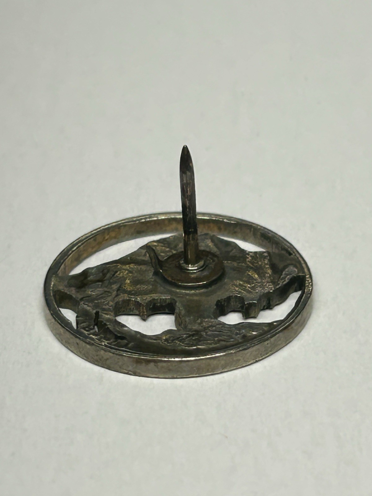 Vintage Cut Out Buffalo Nickel Coin Tie Tac Pin Native American Indian Head