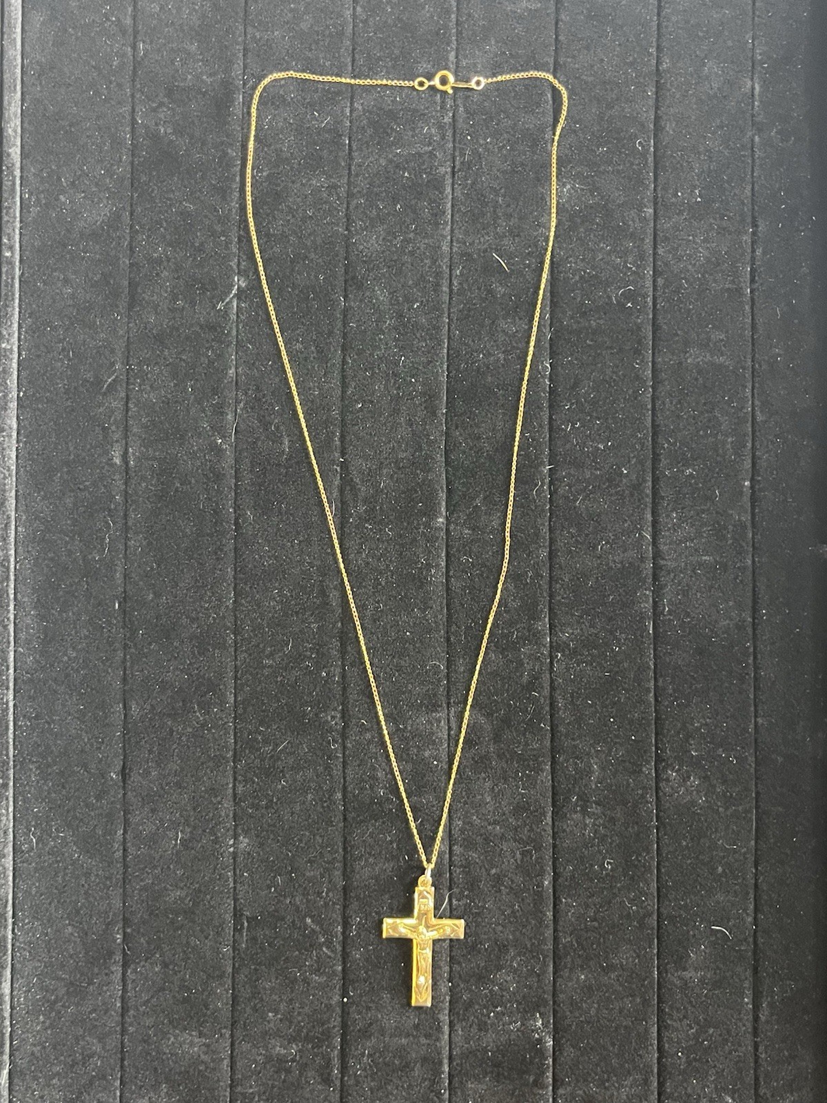 Vintage 20” – 12k Gold Filled GF Cross Pendant Necklace