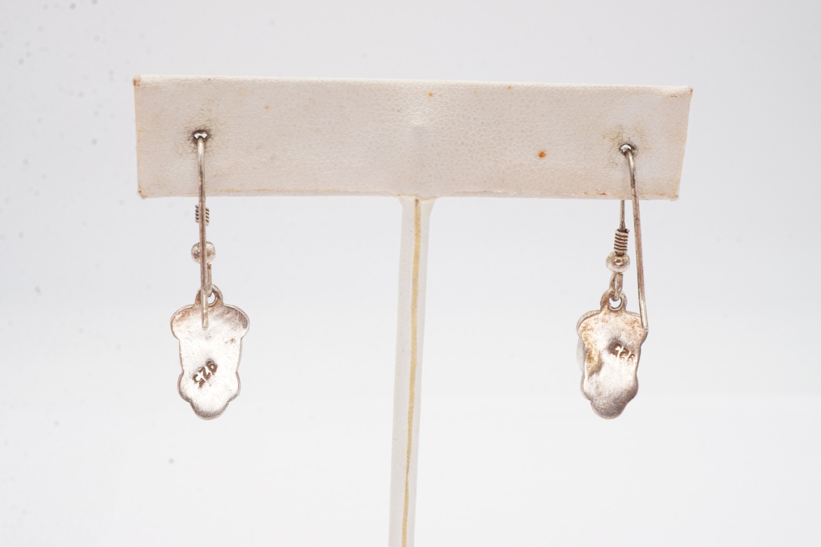 Vintage Sterling Silver 925 Iolite Earrings I2