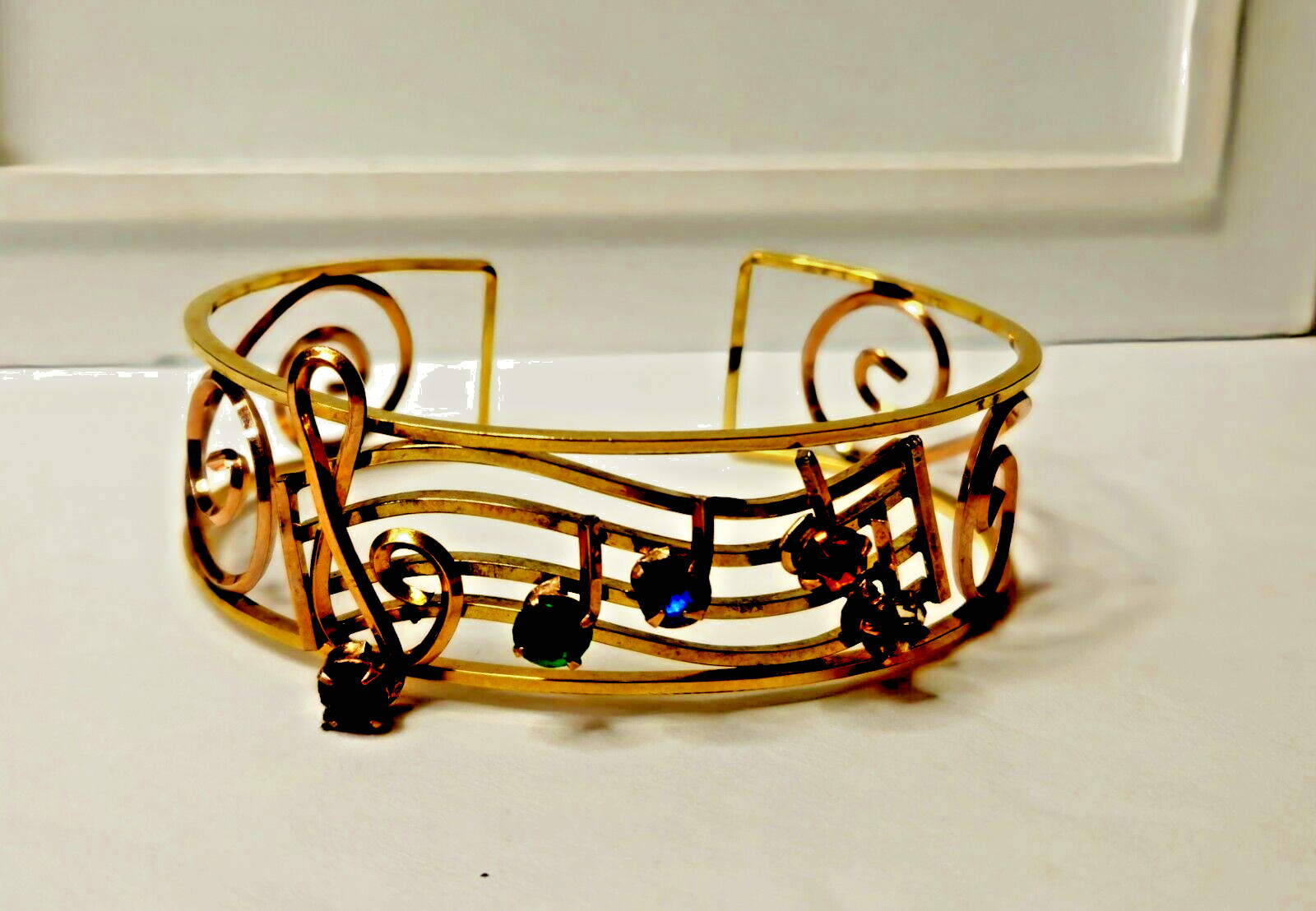 Musical Gold Filled Vintage Cuff Bracelet
