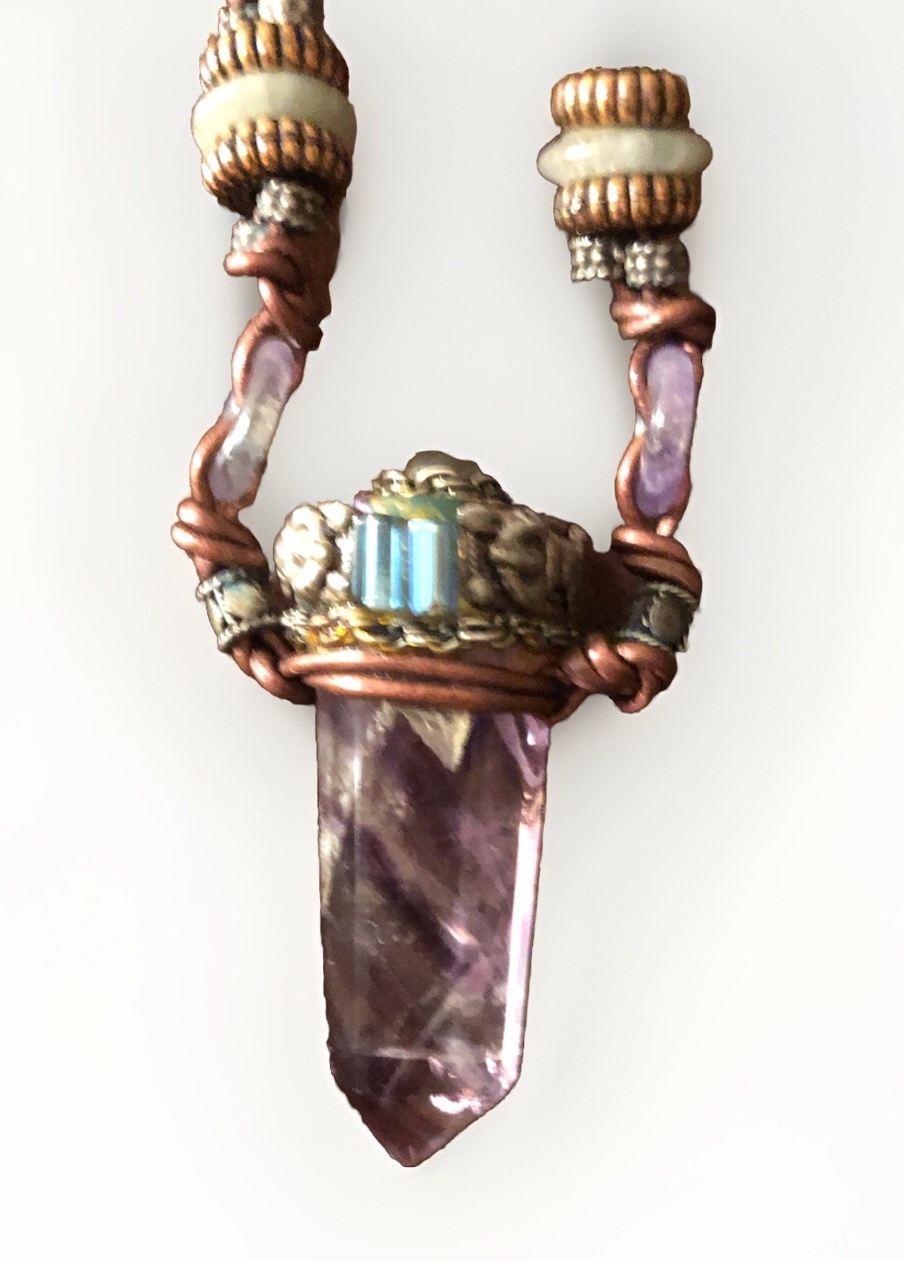 amethyst necklace vintage antique