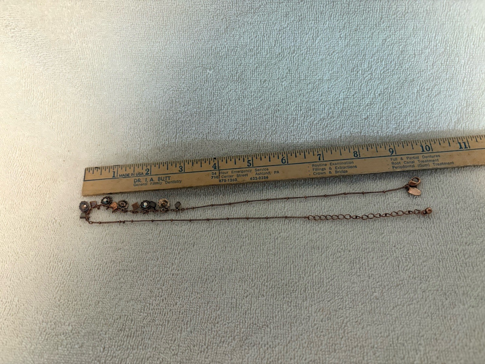 Vtg Lia Sophia Demure Coppertone Necklace & Earring Set