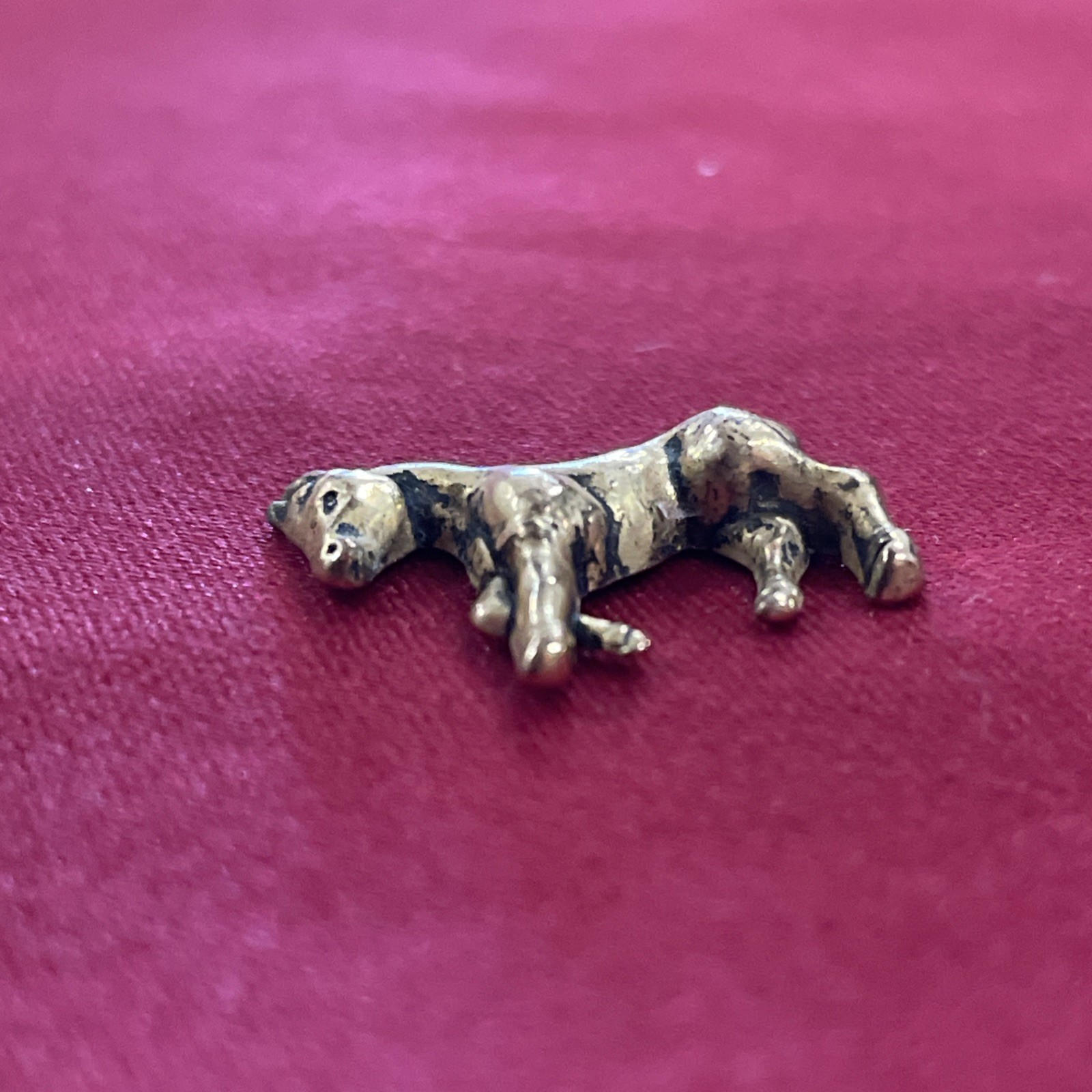 Unmarked Yellow Gold Filled GF Vintage Prancing Horse Charm Pendant