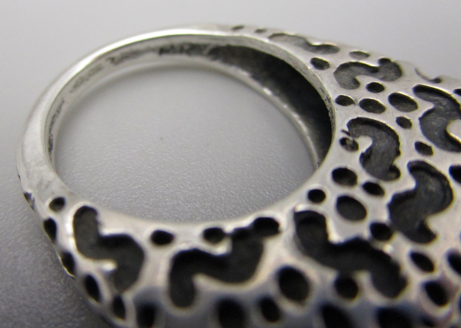 CLASSIC DIAN MALOUF STERLING DOTTED STACK RING GUARD SZ 6.5 