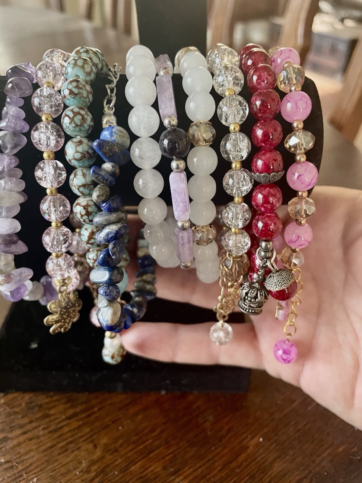 40 Trendy Bohemian Bracelet Mixed Lot Retro Vintage Crystal Healing