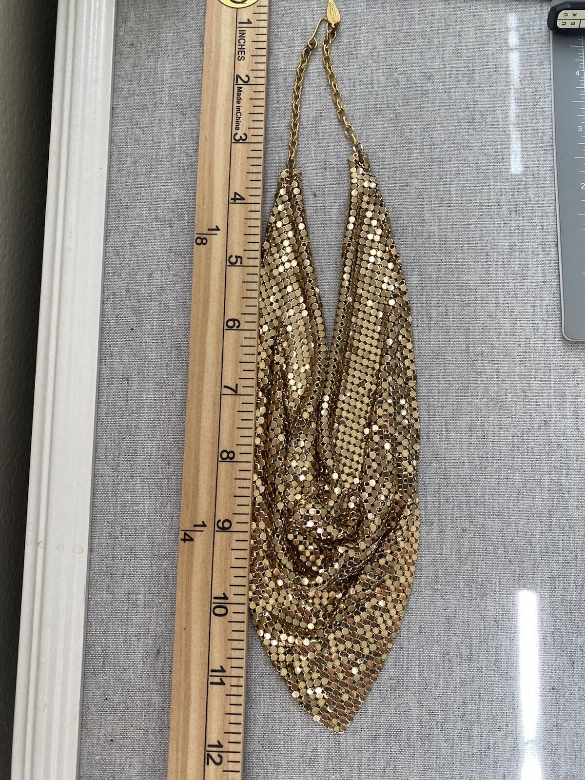 Vintage WHITING & DAVIS Bag Purse Co Gold Mesh Disco Retro Necklace Video!