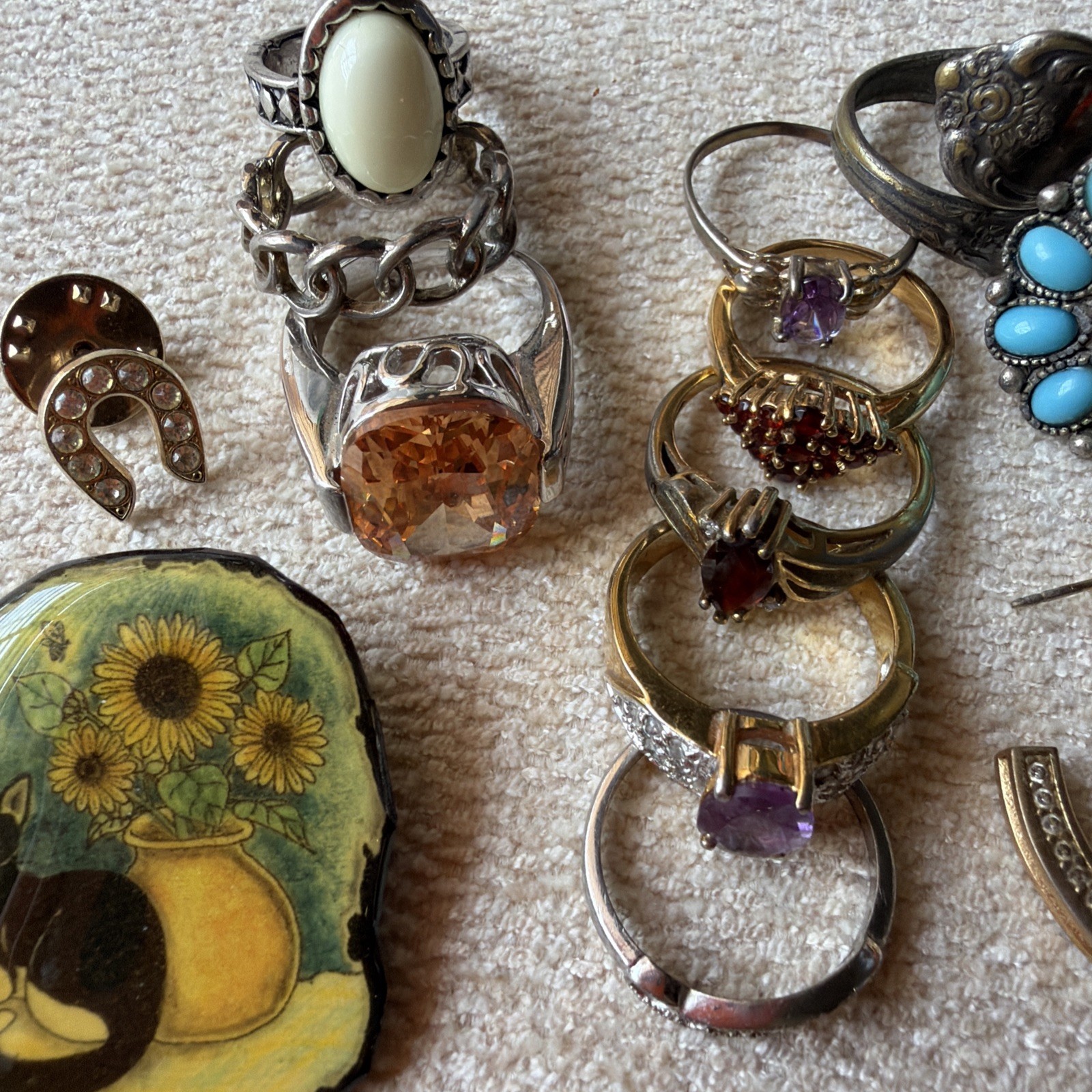 Mixed Jewelry lot of 26 Vintage and modern Estate Sale Find