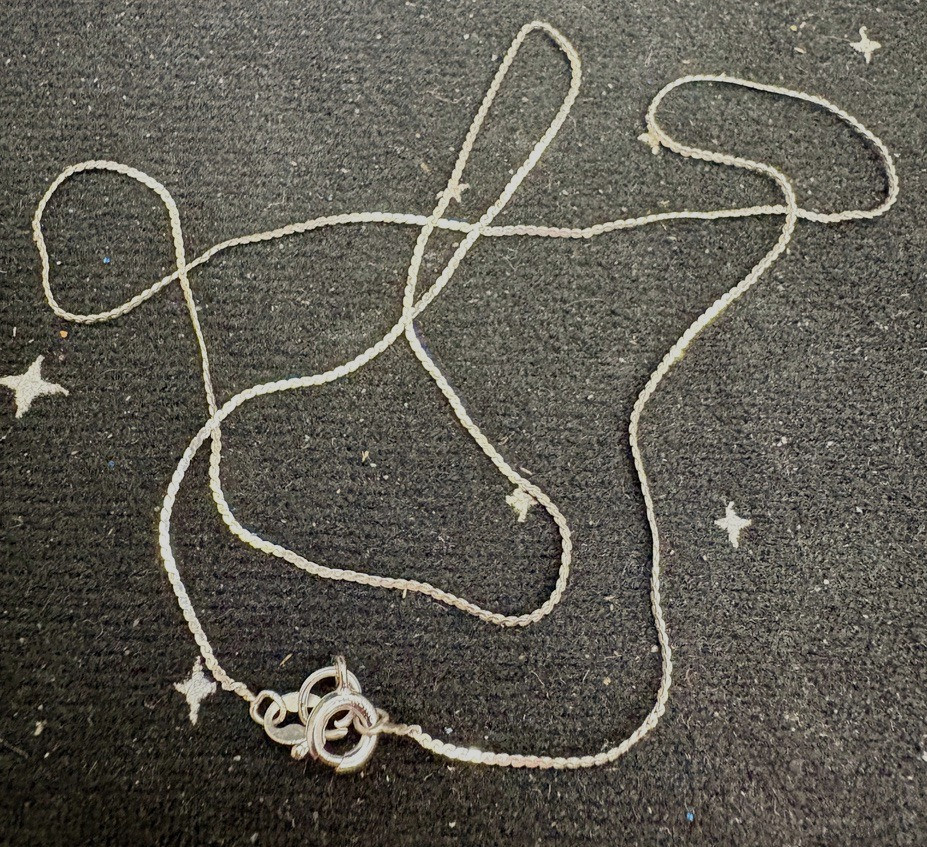 Vintage CW Sterling Silver Necklace 17″ 1.1 Gram 925