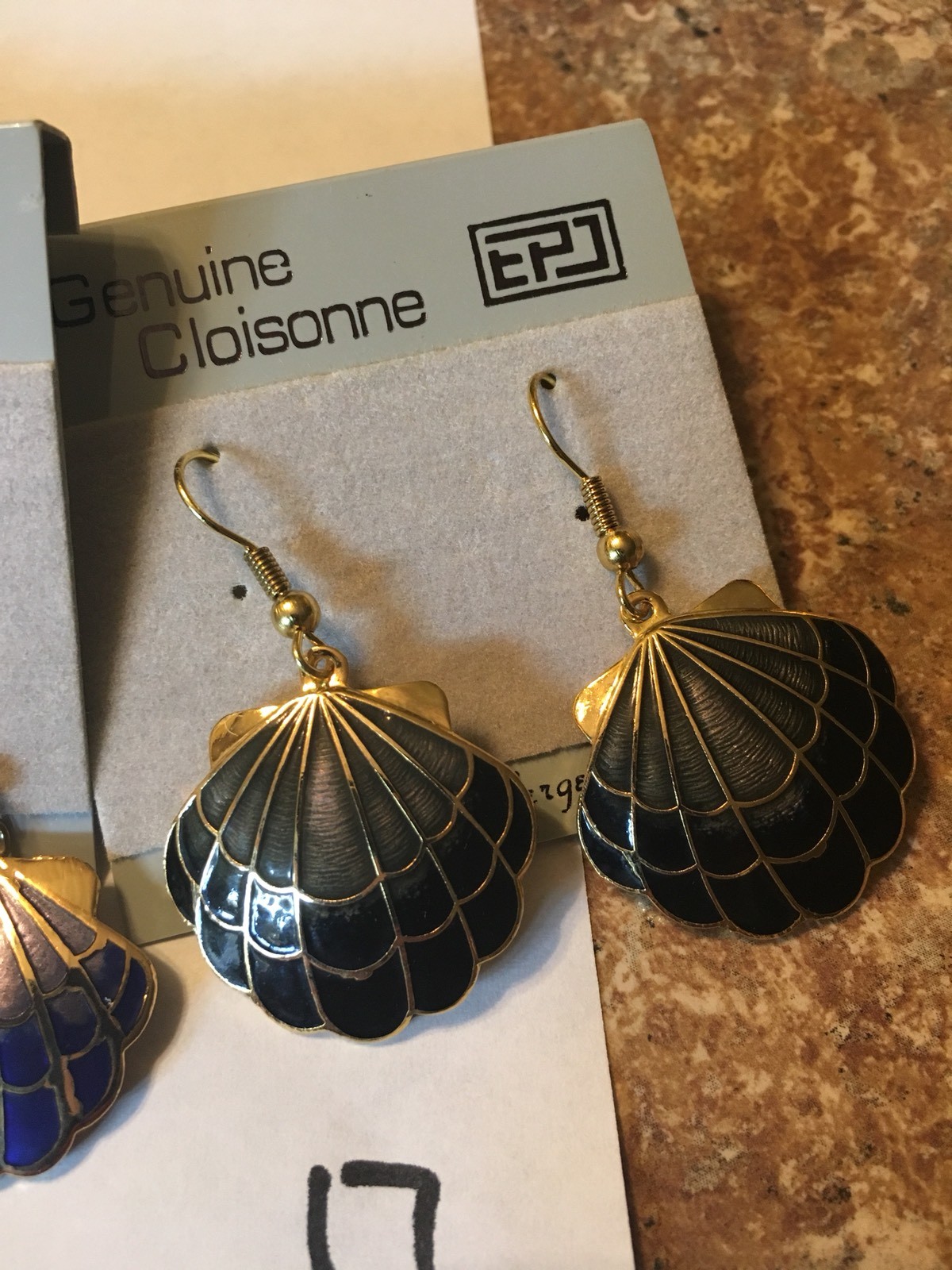 Vintage 1980s Cloisonne Pierced Earrings, You CHOOSE! Circle, Square VERY PRETTY