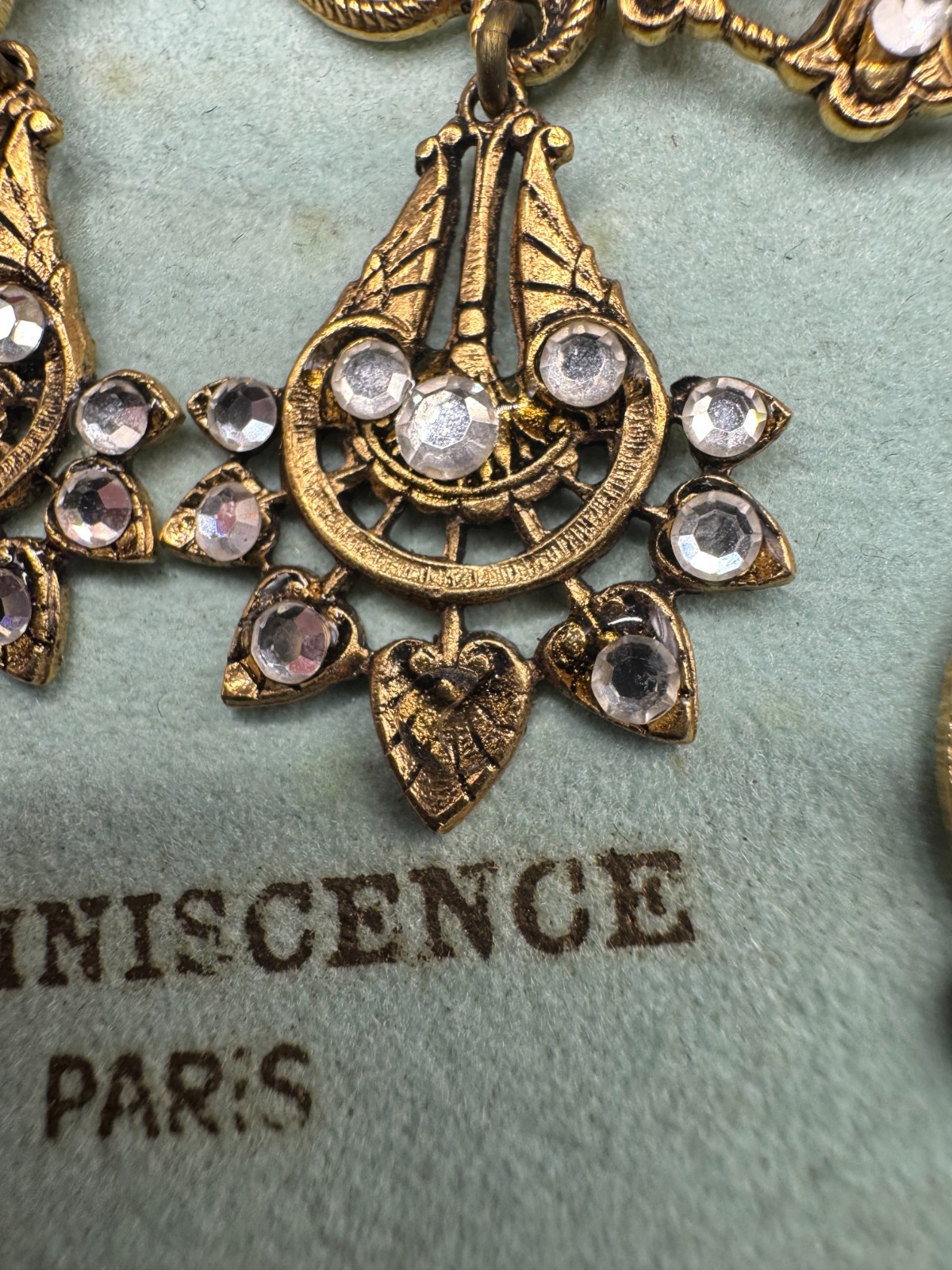 Réminiscence Paris Huge Clip On Earrings (Missing Stones)