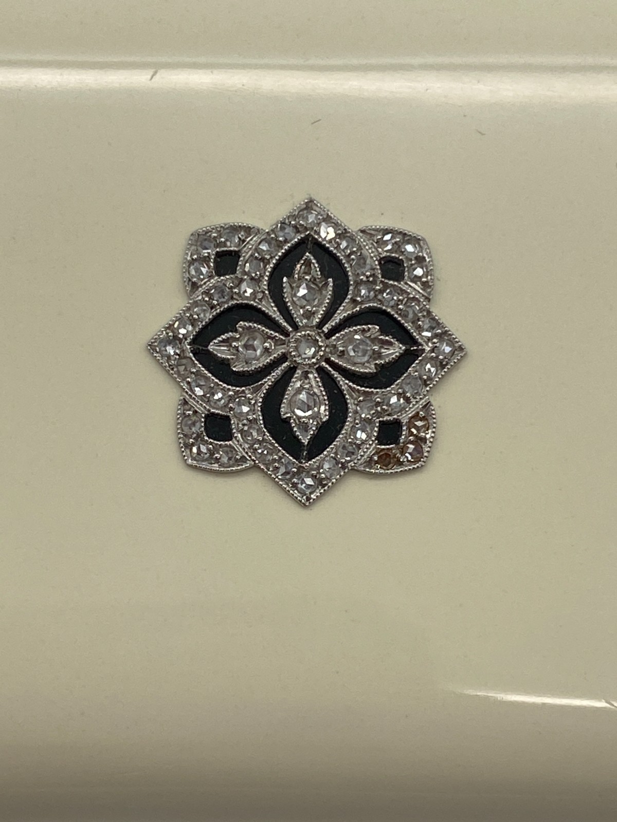 Tiffany & Co. Art Deco 14K Gold, Diamond & Enamel Cigarette Case, Circa 1920’s