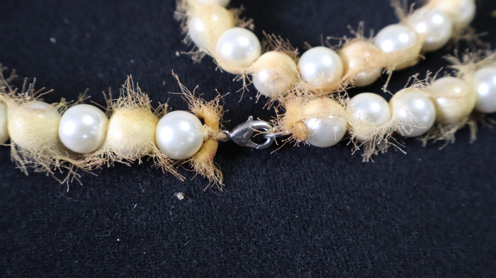 Vintage PEARL NECKLACE STORAGE AUCTION FIND LOT 3 FAUX? K