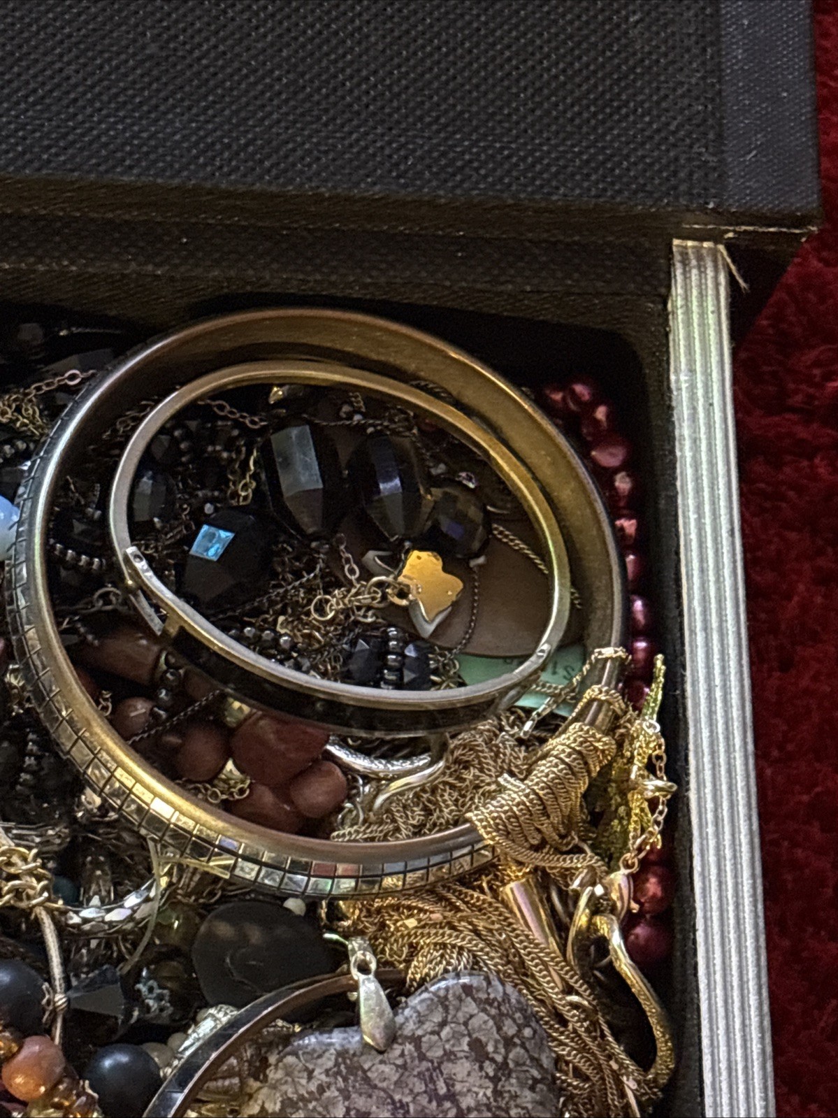 Mystery Jewelry Junk Box! 6-7 Lbs Inc Box Beads, Gold Silver Tones, Possible 925