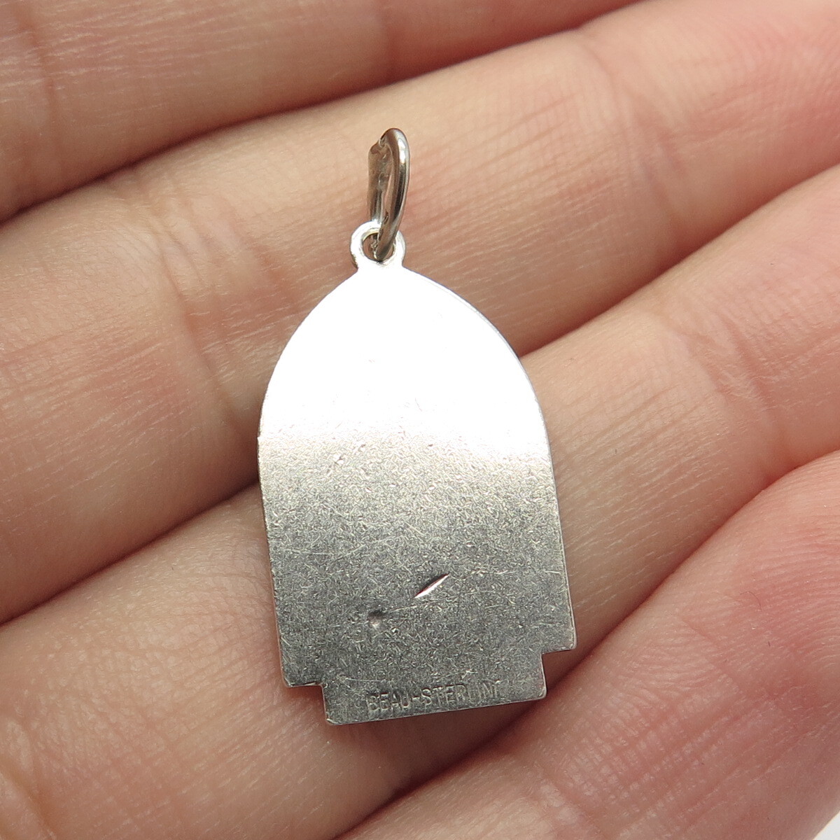 925 Sterling Silver Vintage Beau “Give Us This Day Our Daily Bread” Pendant