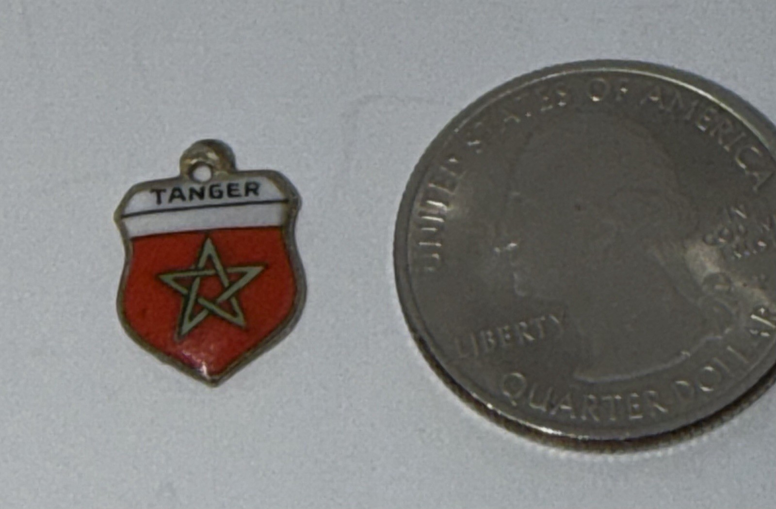 Vintage Tangier (Tanger) Morocco Coat of Arms Shield Bracelet Charm