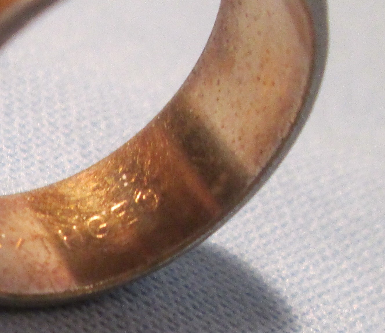 Vintage 18K HGE Yellow Gold & Silver BAND RING Unisex Size 7 3/4