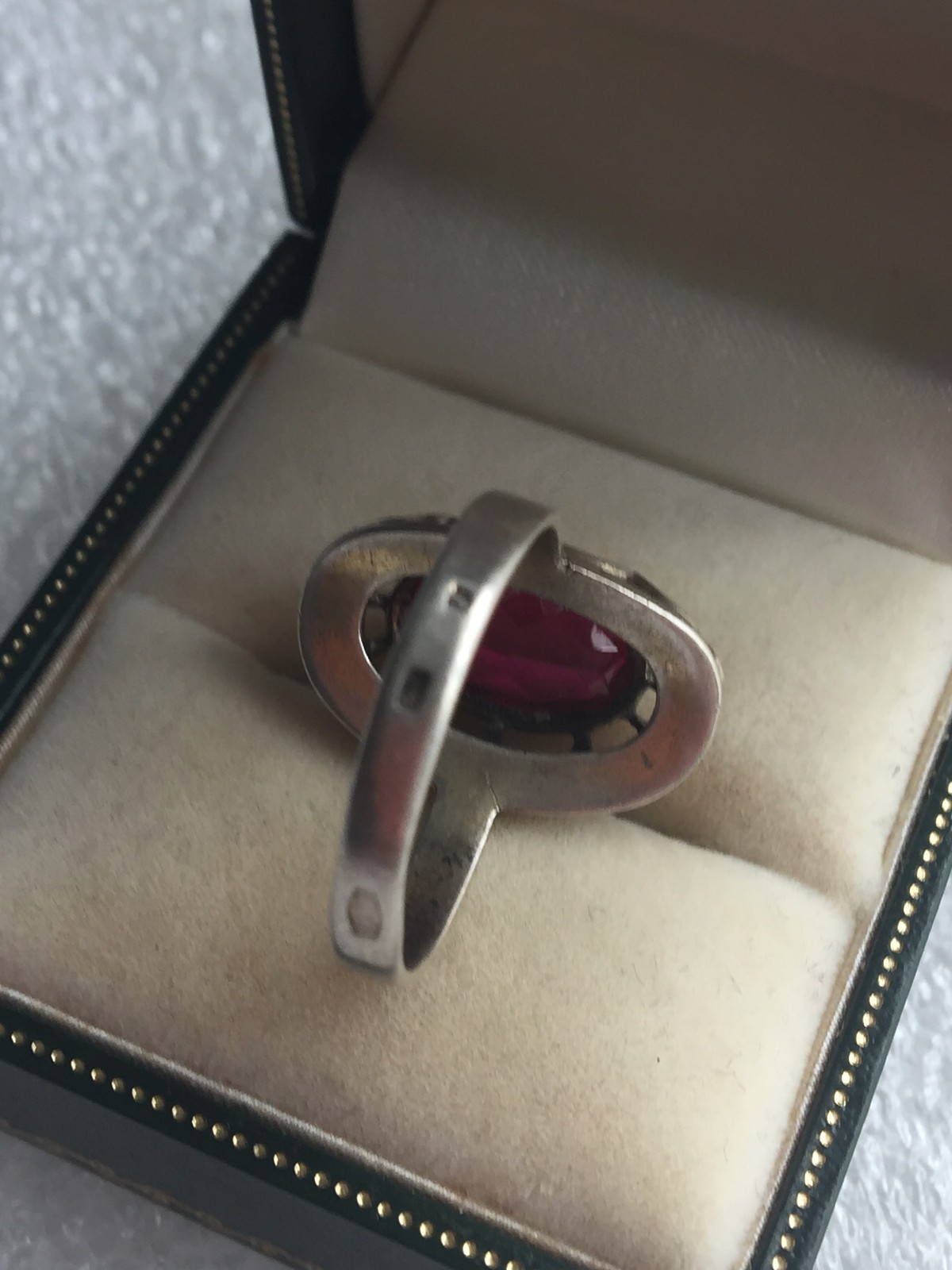 Tourmaline Rings silver 875 Russian Soviet Silver vintage USSR