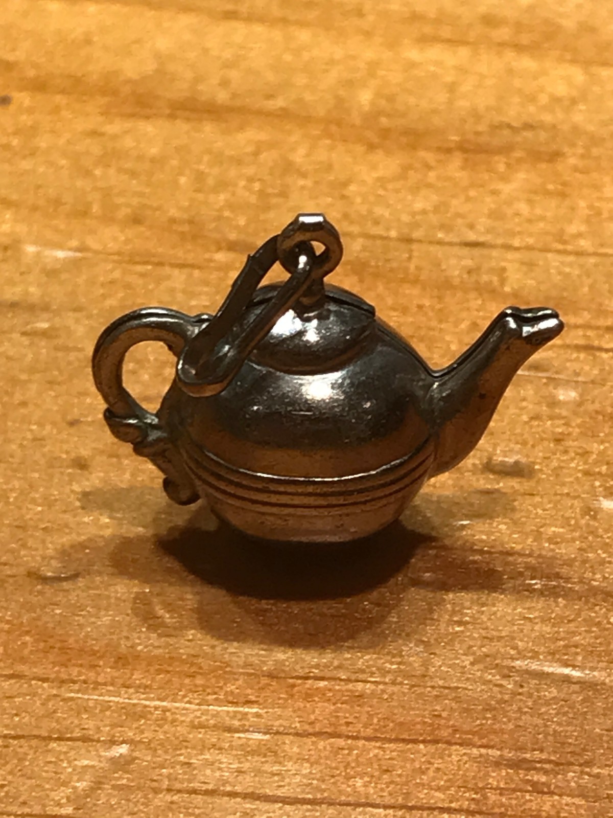VINTAGE MARKED STERLING 3D TEAPOT CHARM