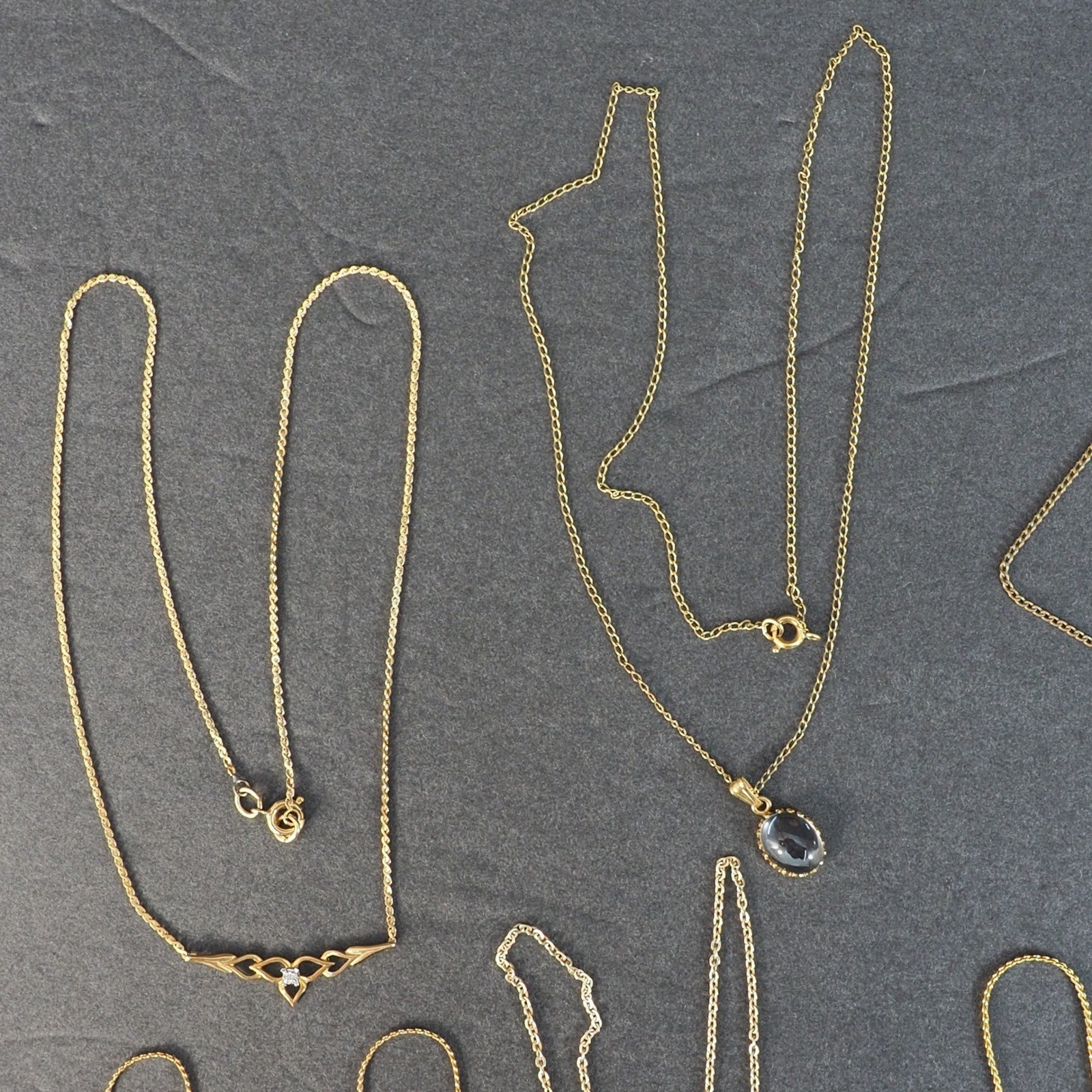 Vintage Dainty Pendant Necklace Gold Silver Tone Mixed Lot 8 Everyday Minimalist