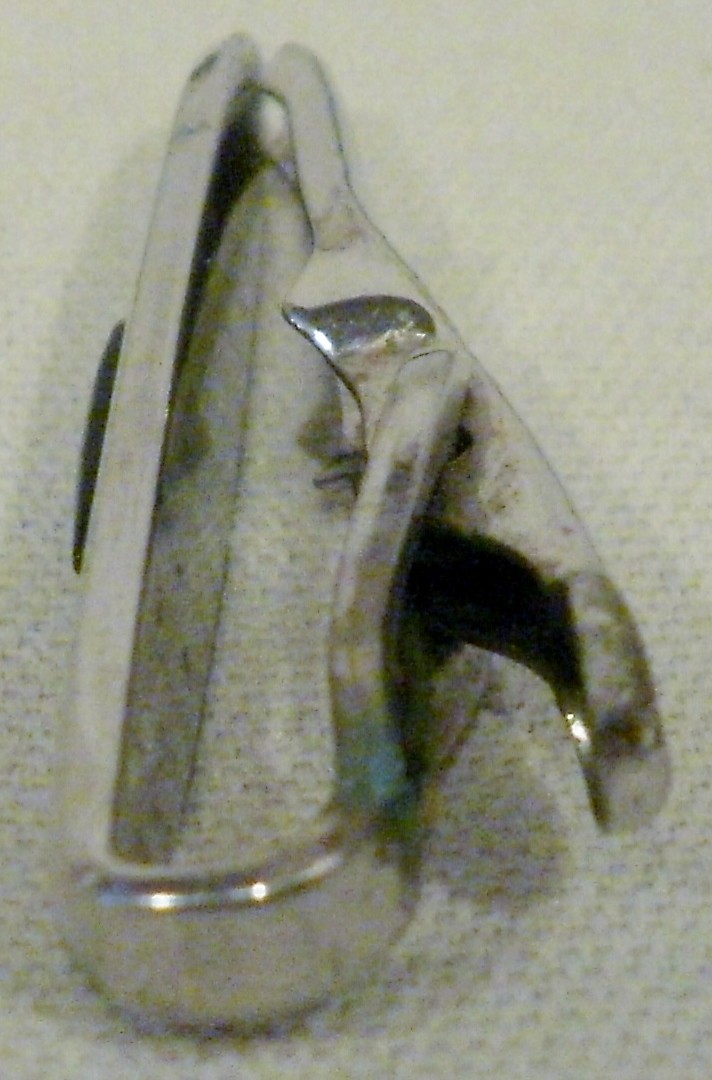 Vintage Swank Silver Tone Tie Bar Clip and Cuff Links Gray Stone