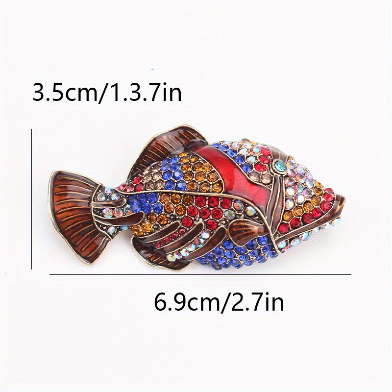 Retro personality creative fashion tropical fish brooch Women Men Jewelry Gift