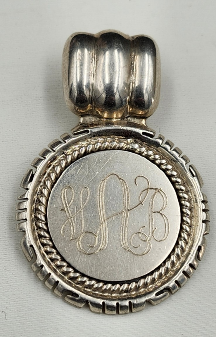 Old Vintage Sterling Silver 925 MEX ID Mexican Identification Pendant 13 grams