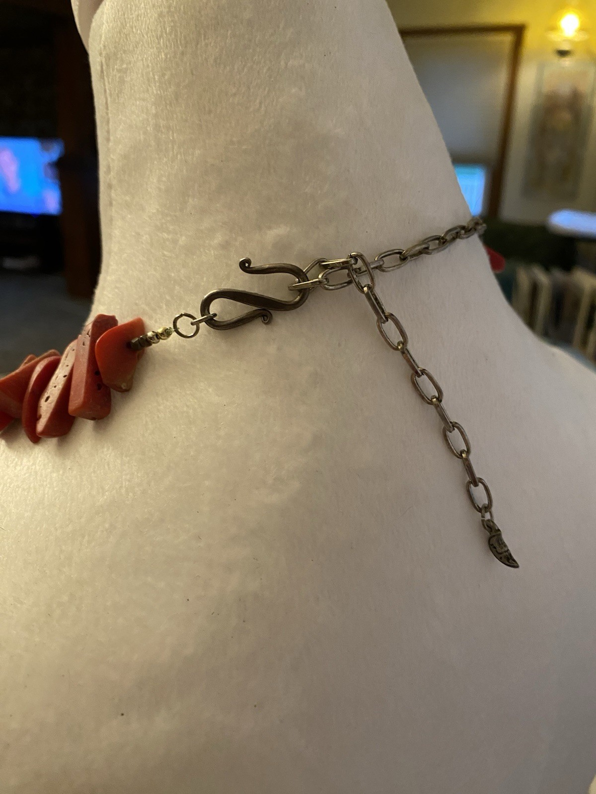Vintage Red Coral Necklace Estate Sale Jewelry