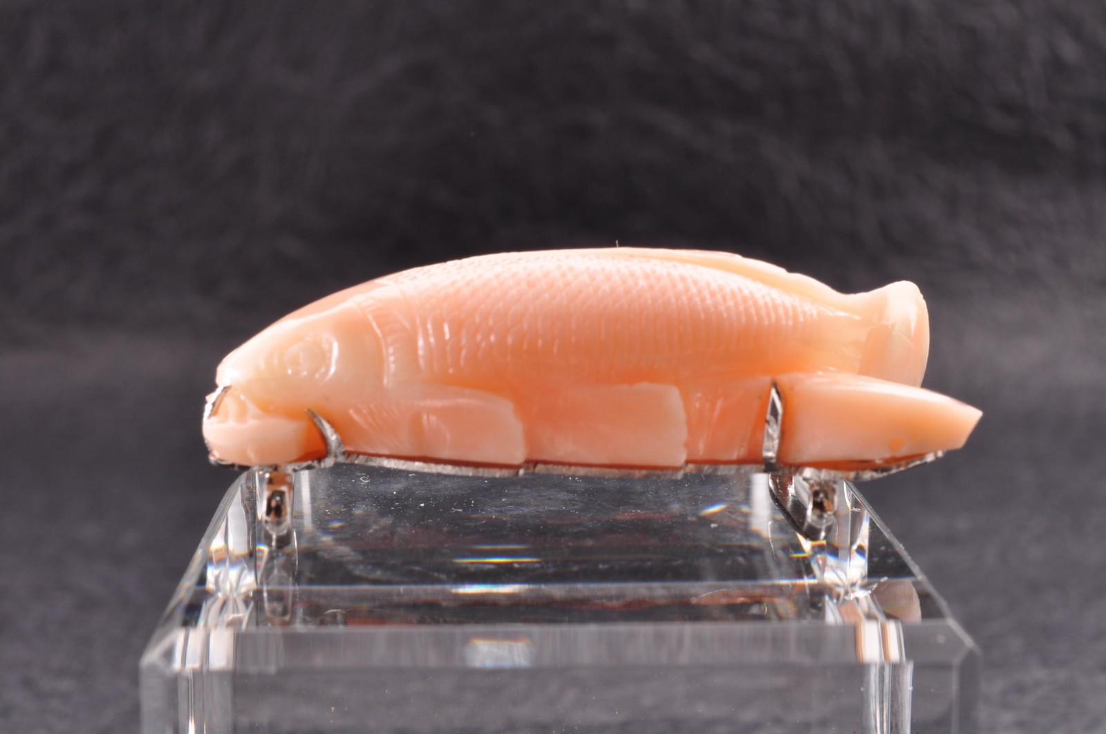 925 silver metal, Angel skin coral OBIDOME “Carp” Certificate, (total 51.0ct).