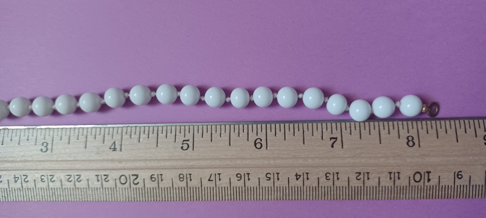 Vintage 1960s Monet Hand-Knotted Milk Glass Bead Bracelet with Sister Clasp