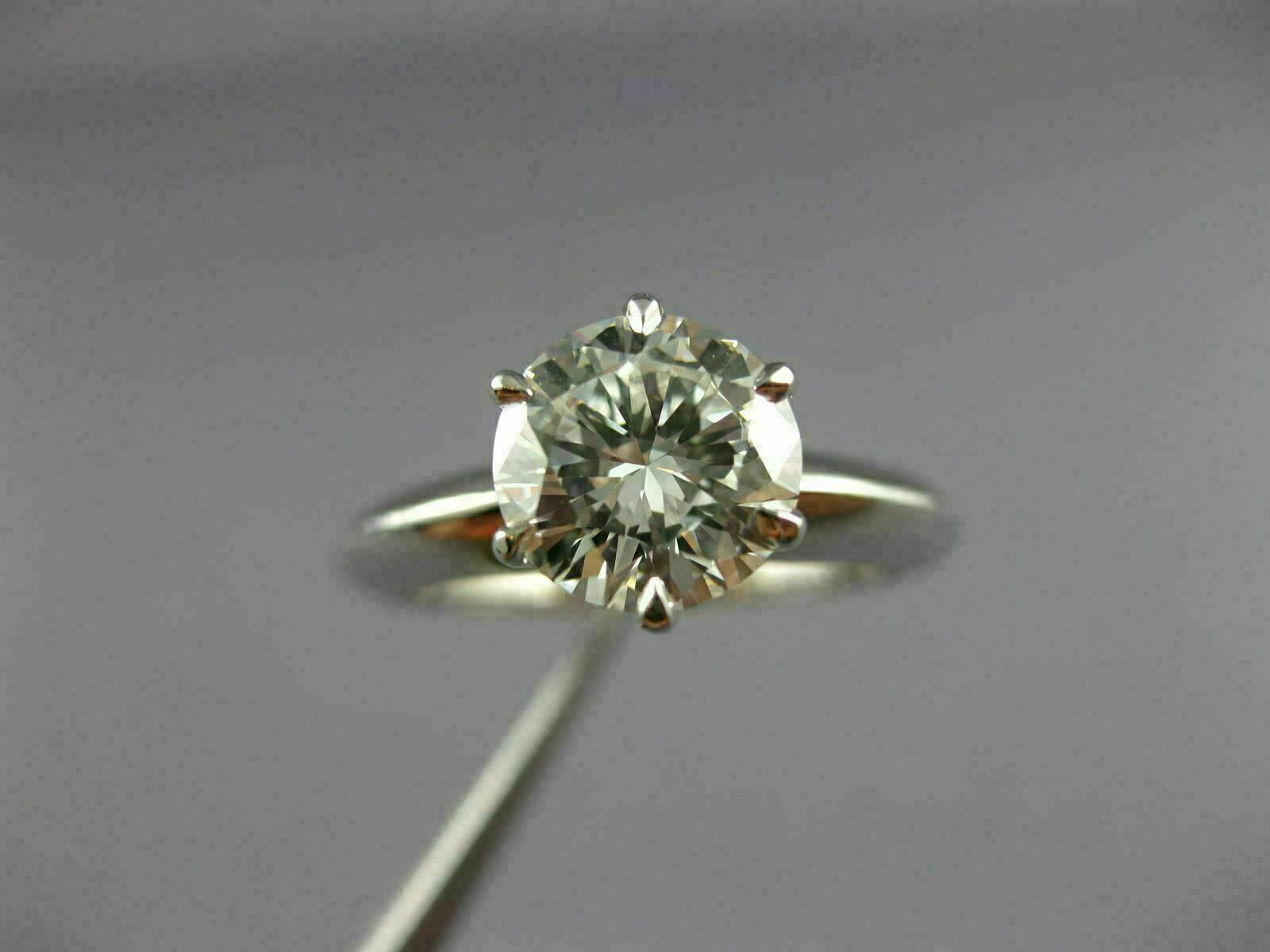 LARGE TIFFANY & CO GIA 1.52CT DIAMOND PLATINUM GOLD ENGAGEMENT RING E VS2 #26497