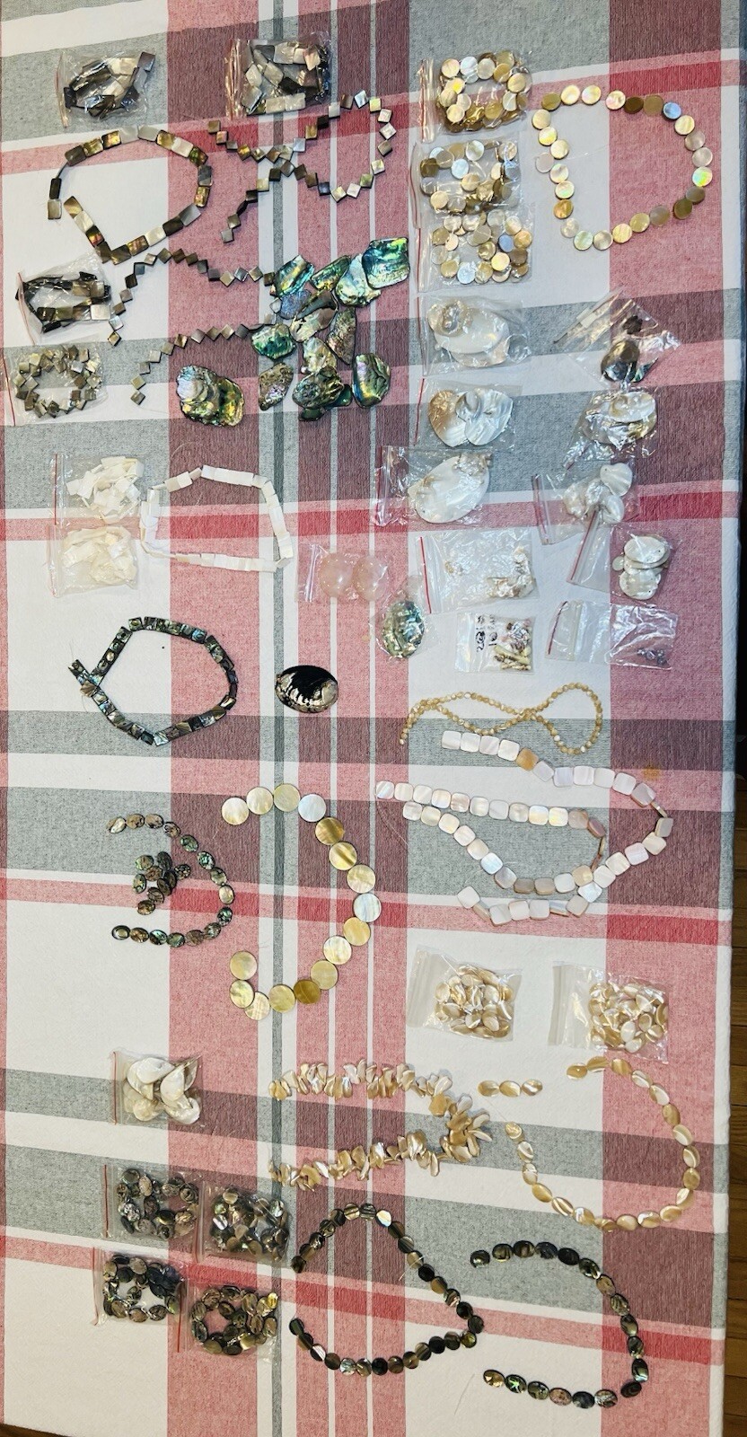Mother Of Pearl Strands Lot Collection And Other Beautiful Shell Jewelry Pieces