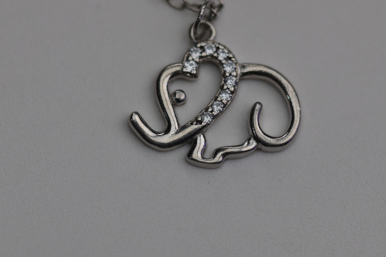 Elephant Pendant with Gemstones Dangle Bracelet Sterling Silver