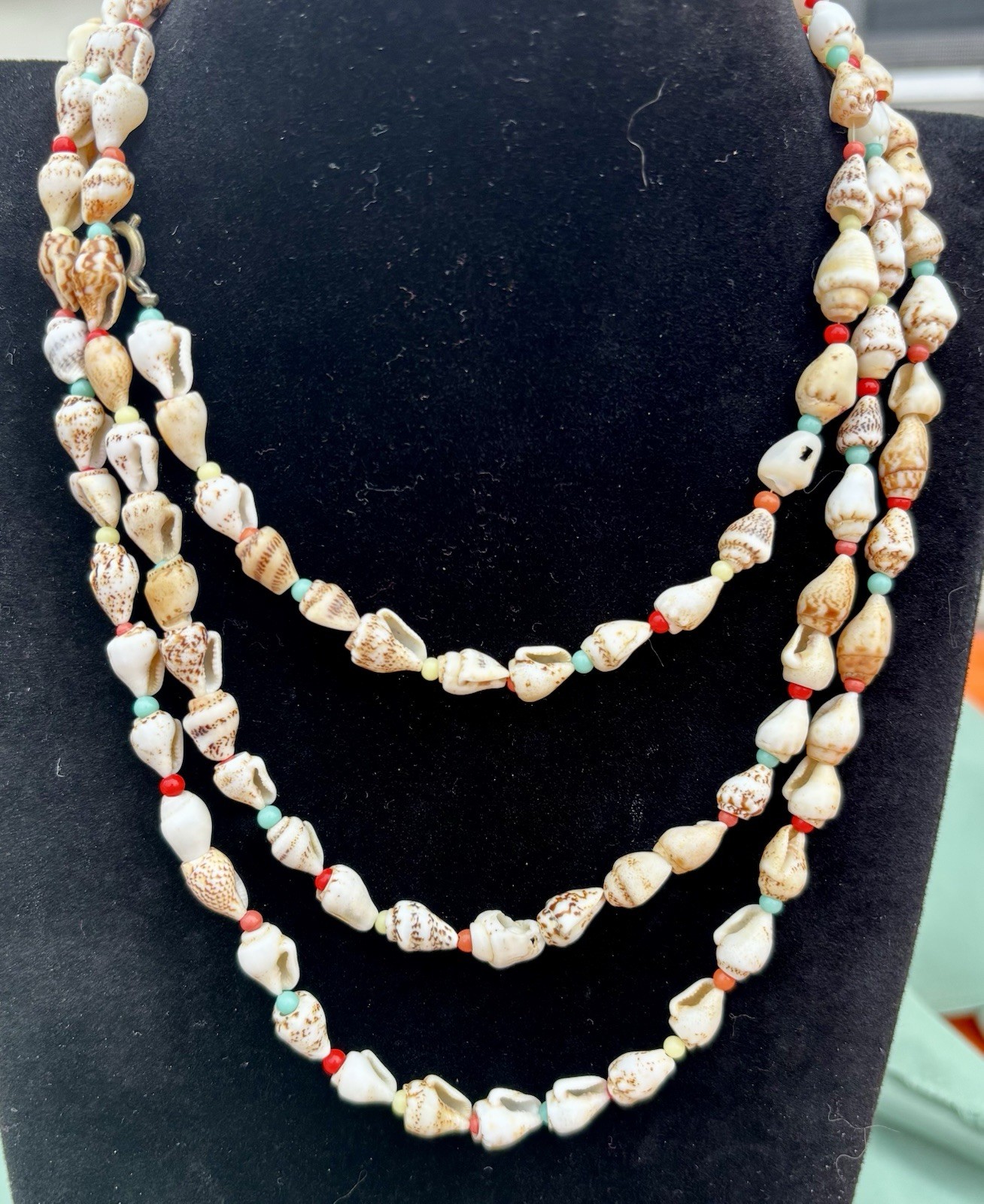 TWO Vintage Sea Shell Necklaces Boho Beach Theme