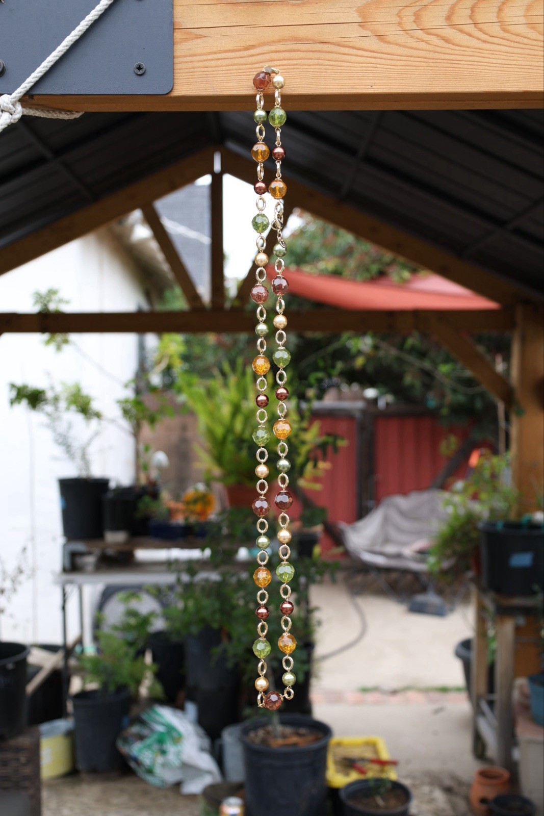 KJL Kenneth Jay Lane Signed 42” Beaded Necklace Faceted Glass Faux Pearl Vintage