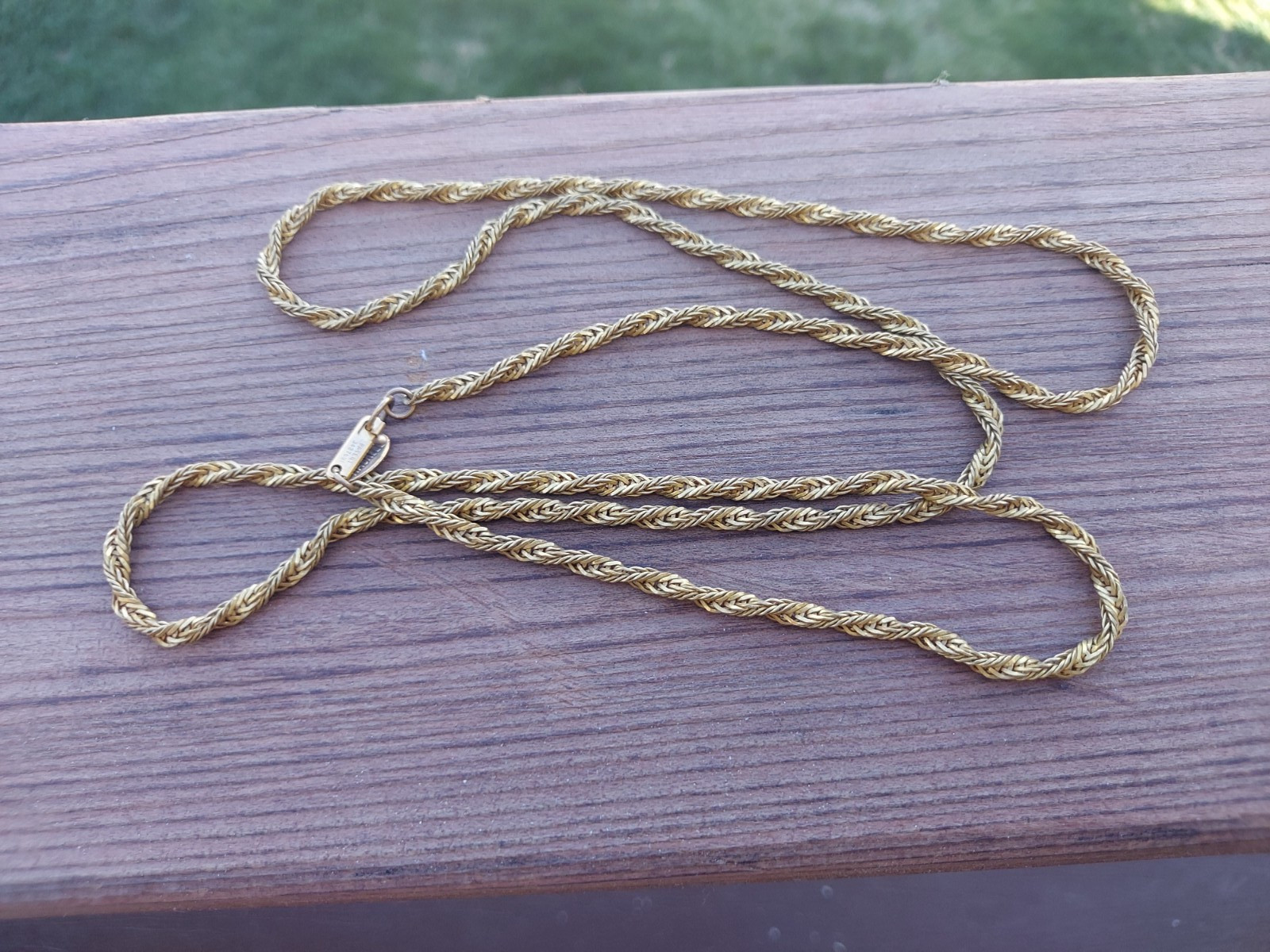 Vintage Gold Tone Miriam Haskell Chain 36″ Necklace