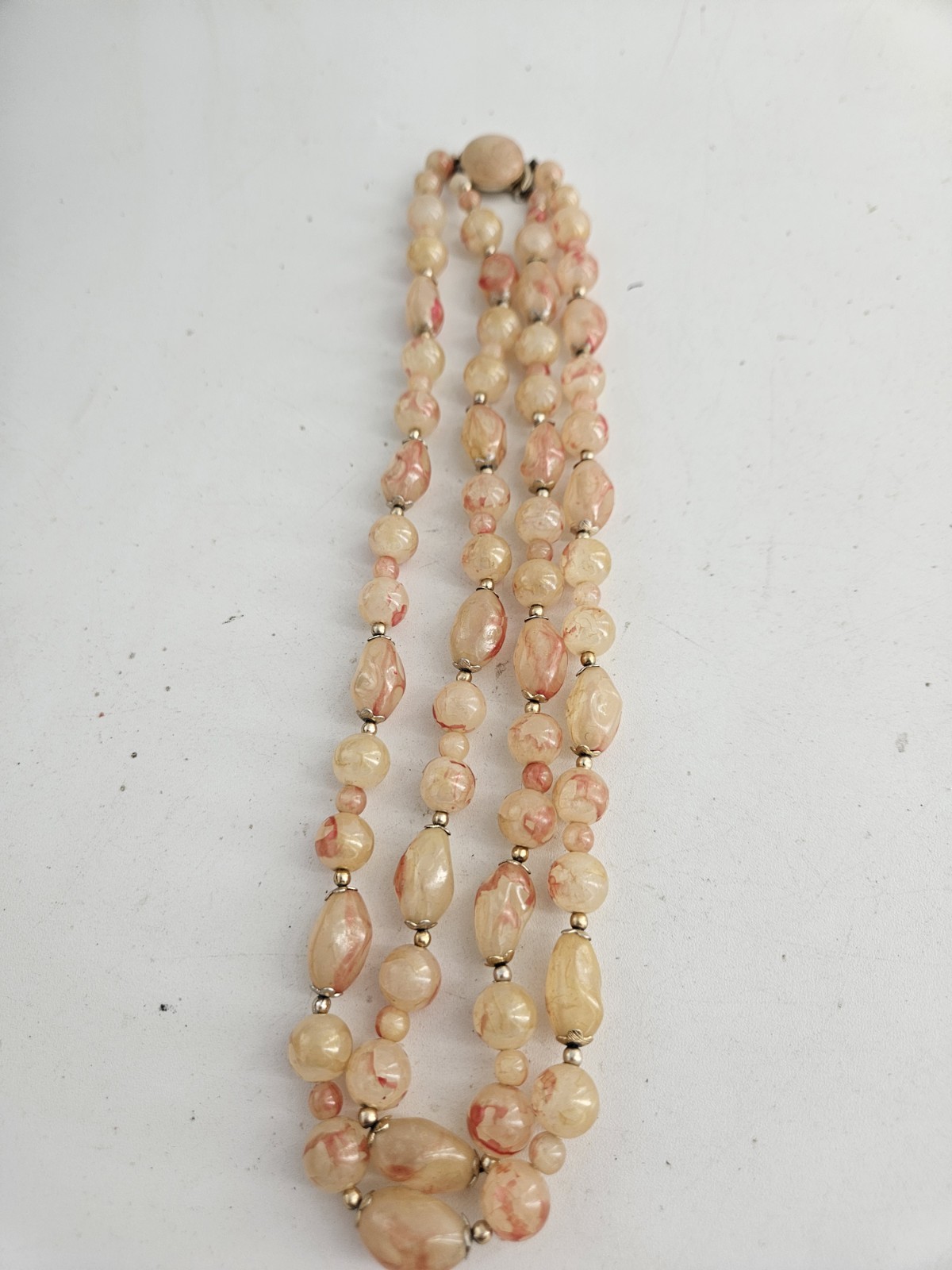 Vintage Estate Multi Strand Beaded Necklace Lot Mixed Materials And Styles