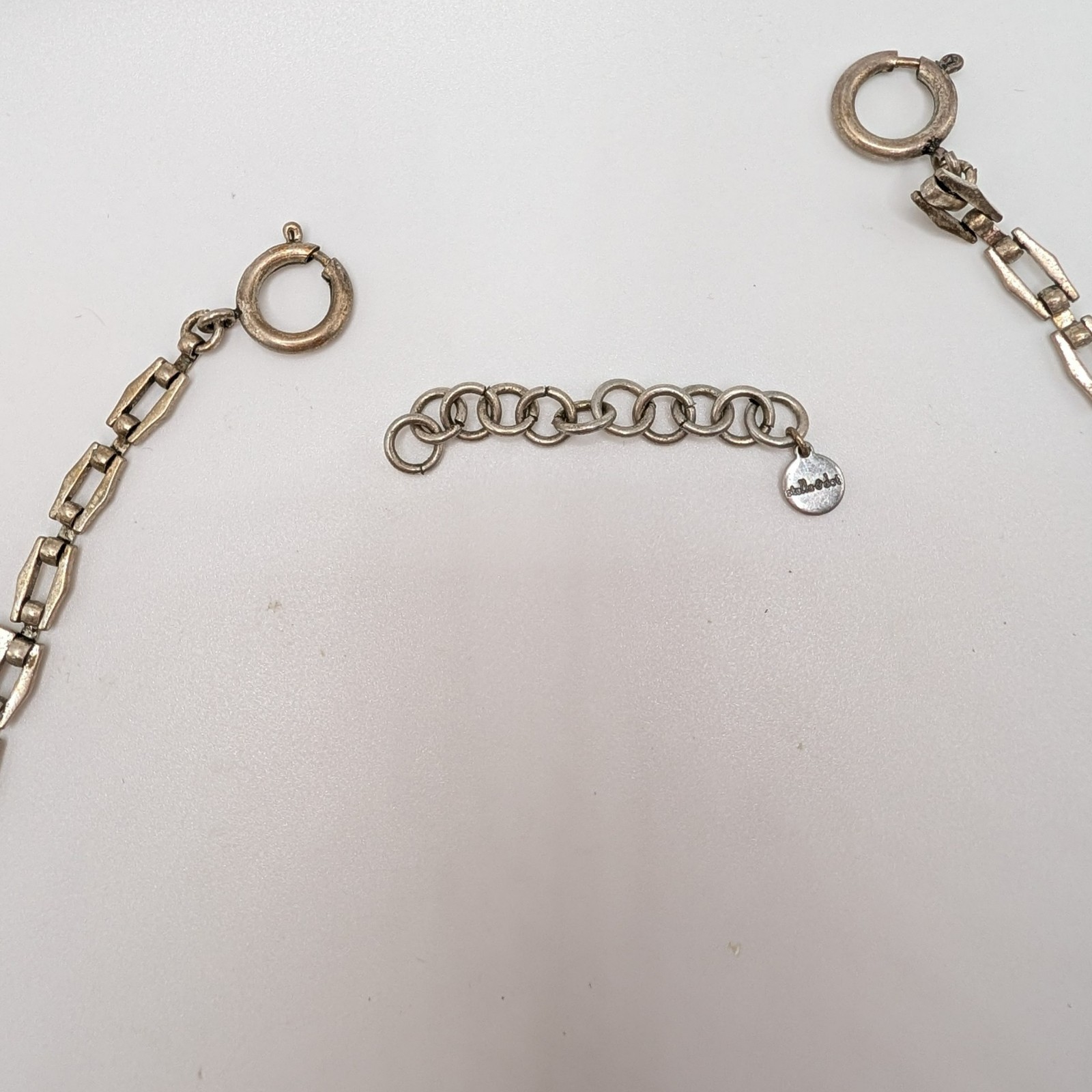 Stella & Dot Lynx 18″ Necklace & Earrings Silver-tone Spike Statement SET