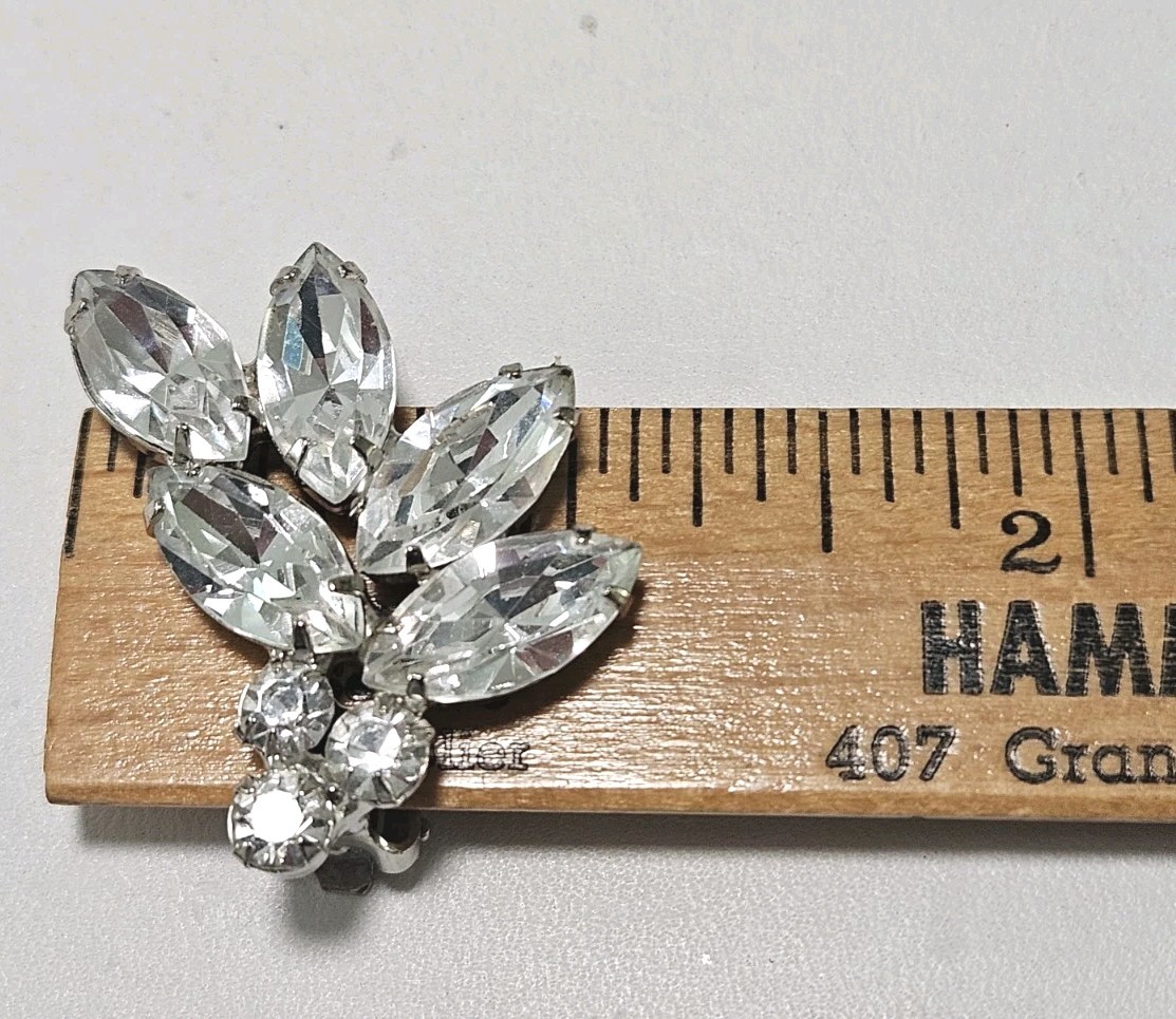Stunning Lot Clip-On & Screwback Rhinestone Earrings High Quality 50s-80s