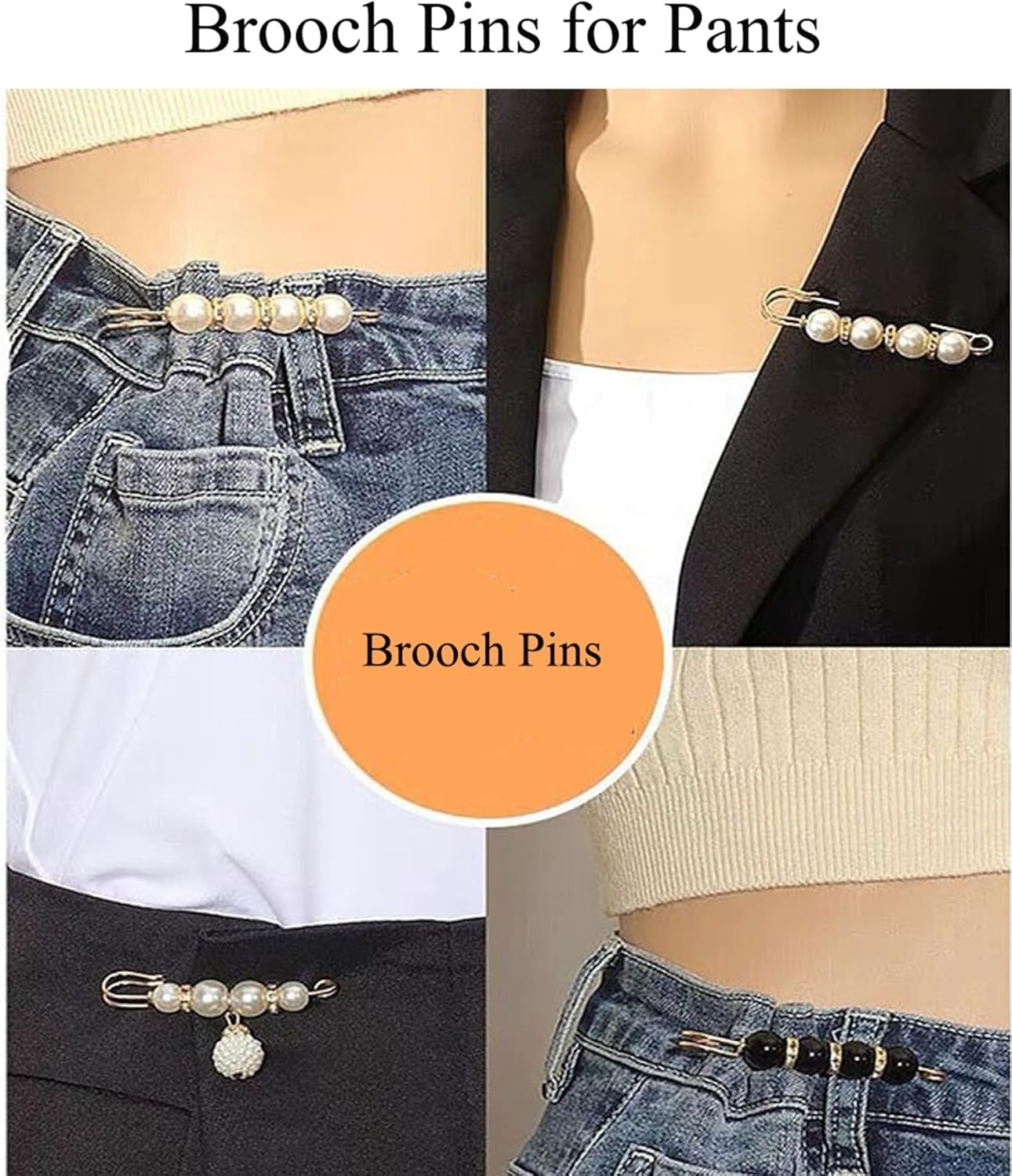 Charms for Socks Safety Pin Brooch,Sock Jewelry Charms,Brooch Pins,Pearls