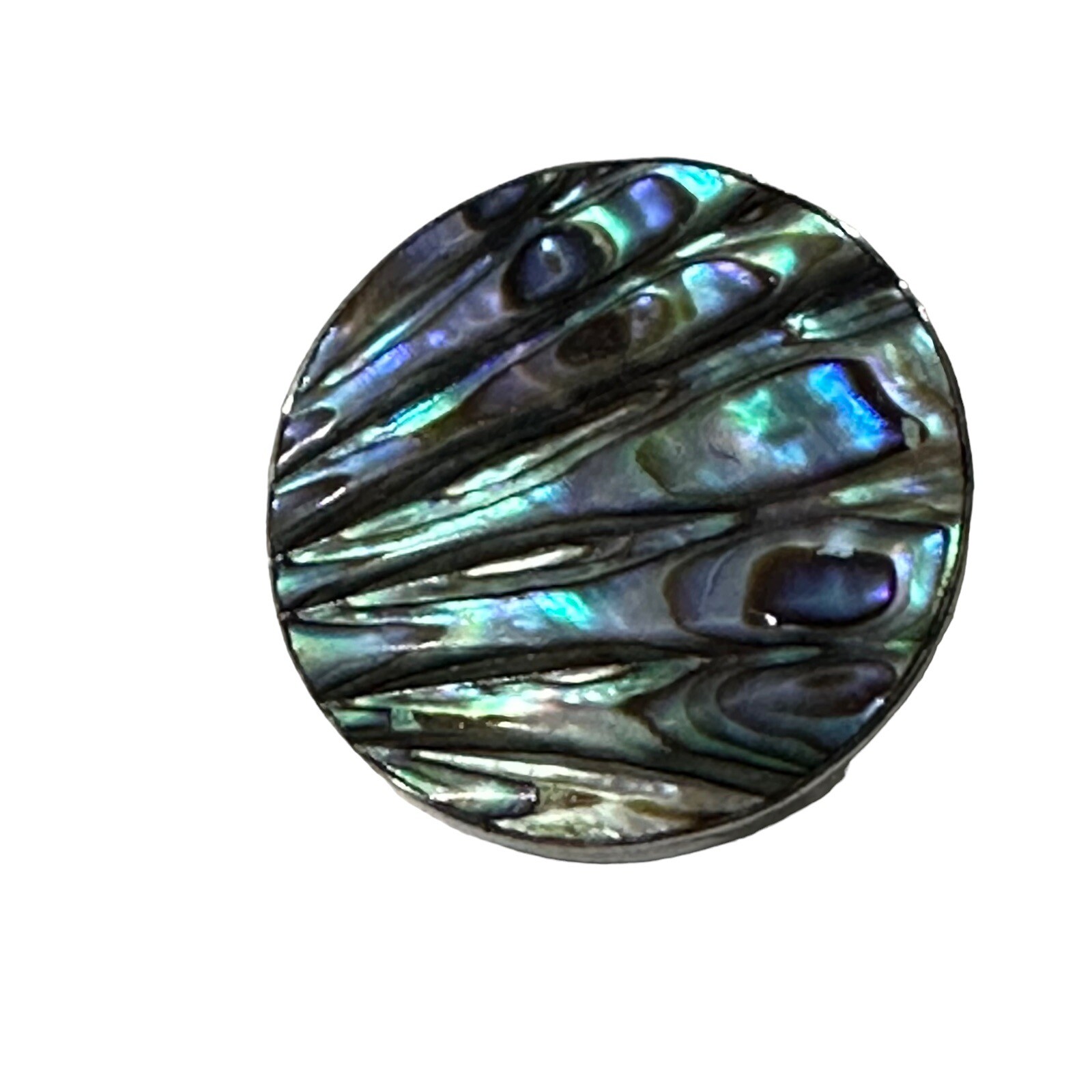 Vintage Ataahua New Zealand Mãori Native 925 23mm Natural Pãua Shell Brooch Pin