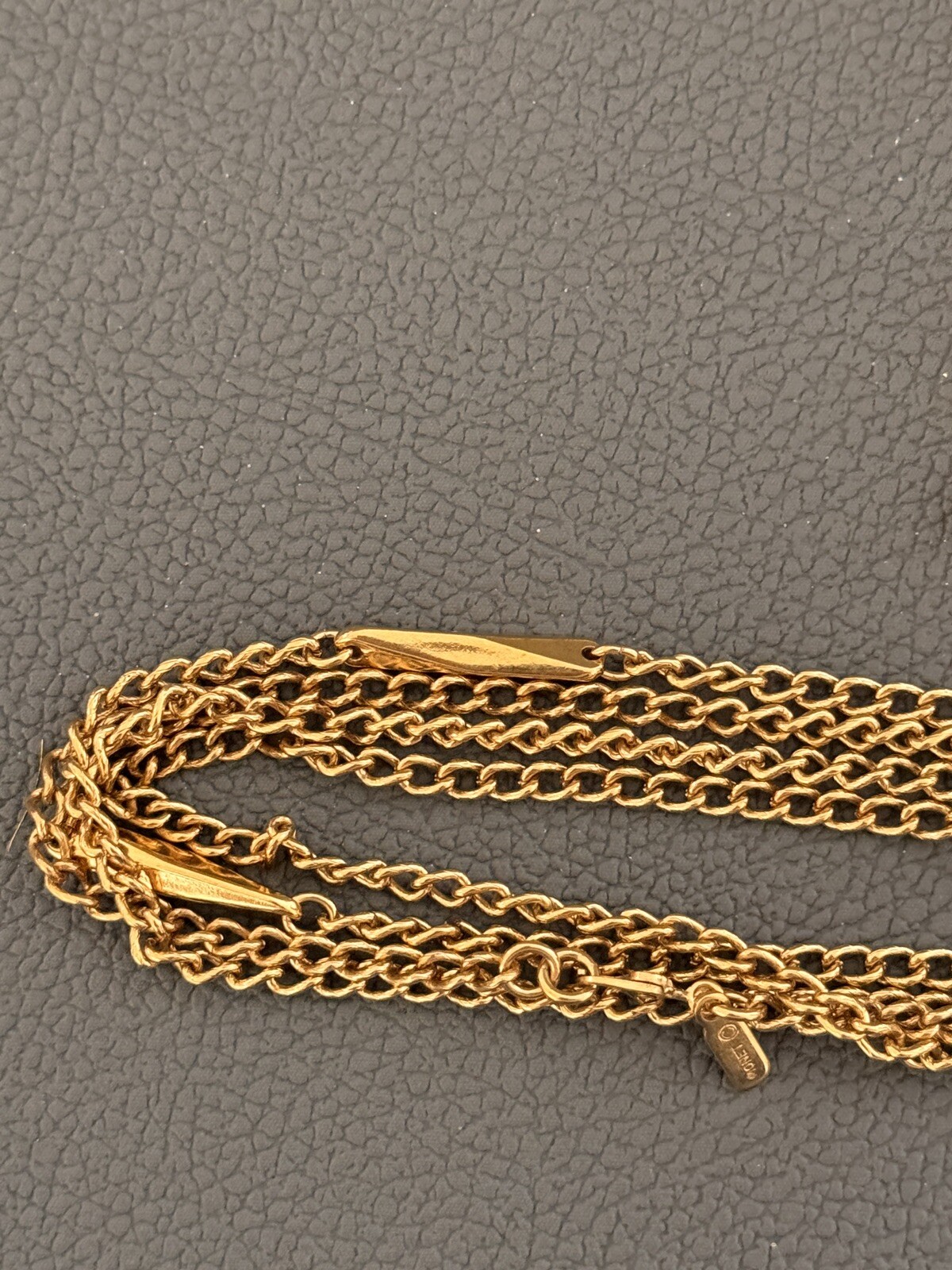 Vintage MONET Jewelry Chain Necklaces Brooch Earrings Lot Of 5 Gold Tone Marked