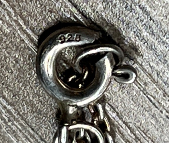 Signed KH Kit Heath Vintage Sterling 925 Irish Celtic Knot Dangle Bar Necklace