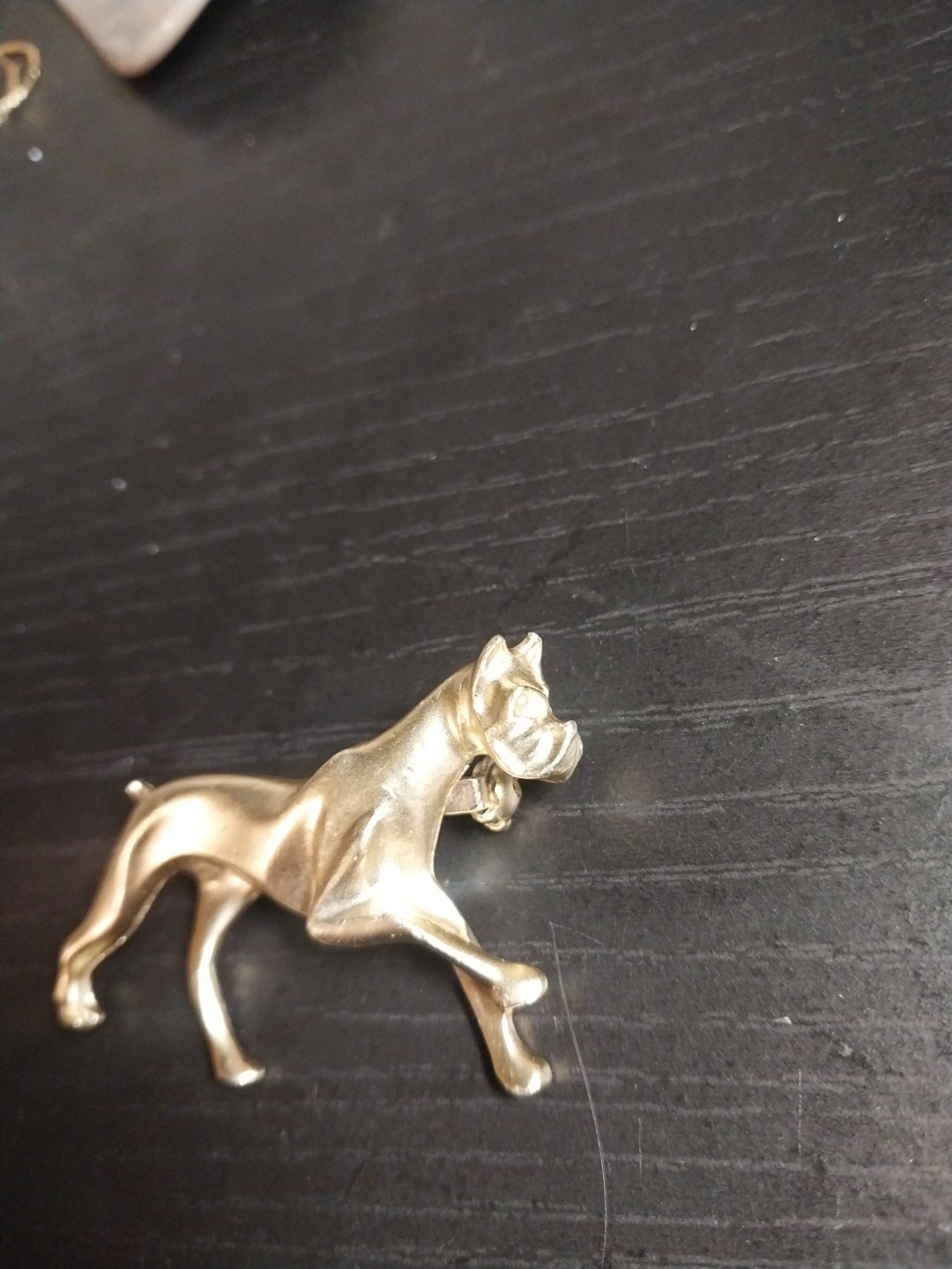 Vintage Gold Tone Finish Dog Running Pin Brooch