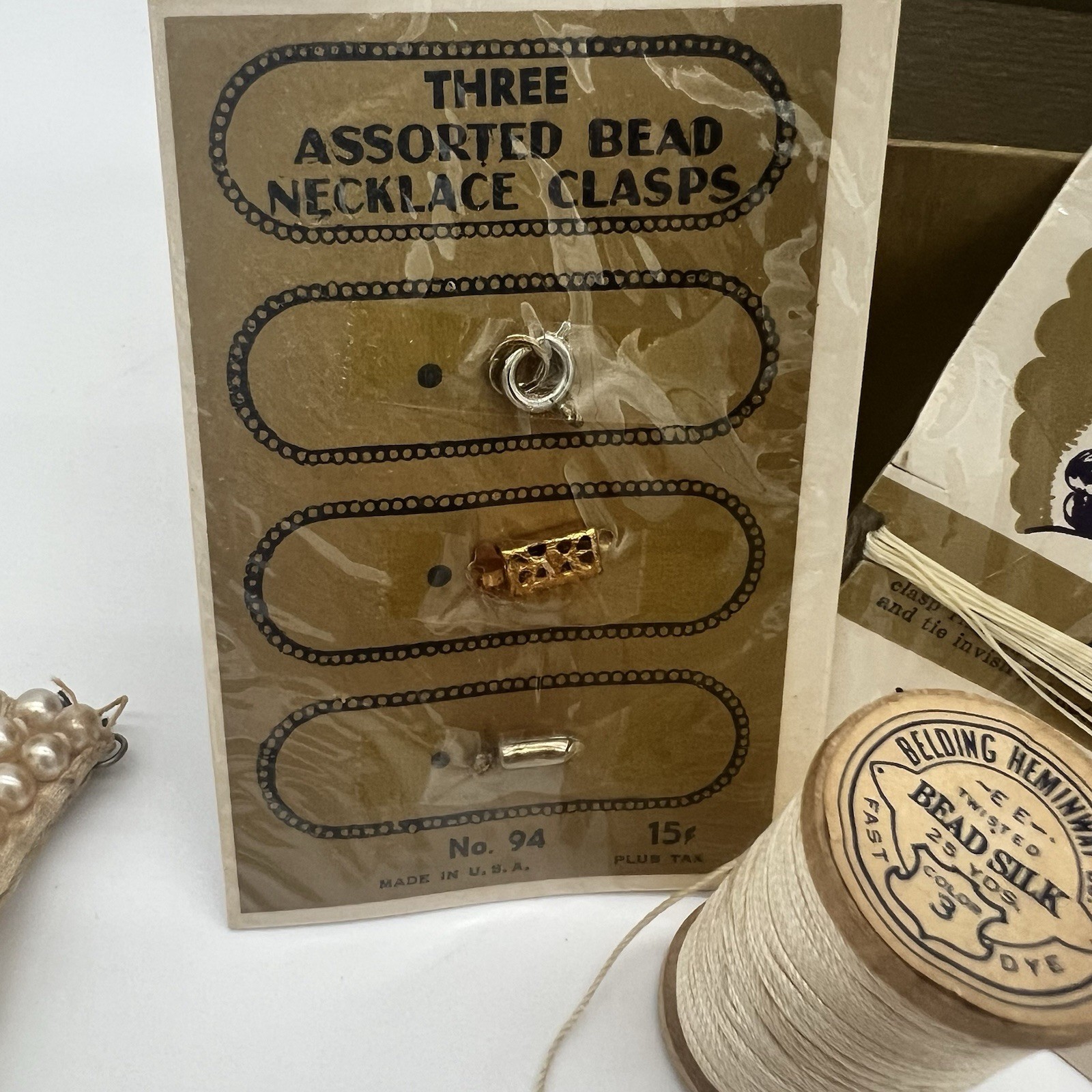 Vintage Pearl Collar Necklace + Repair Kit – Miranda Japan, Clasps, Bead Silk